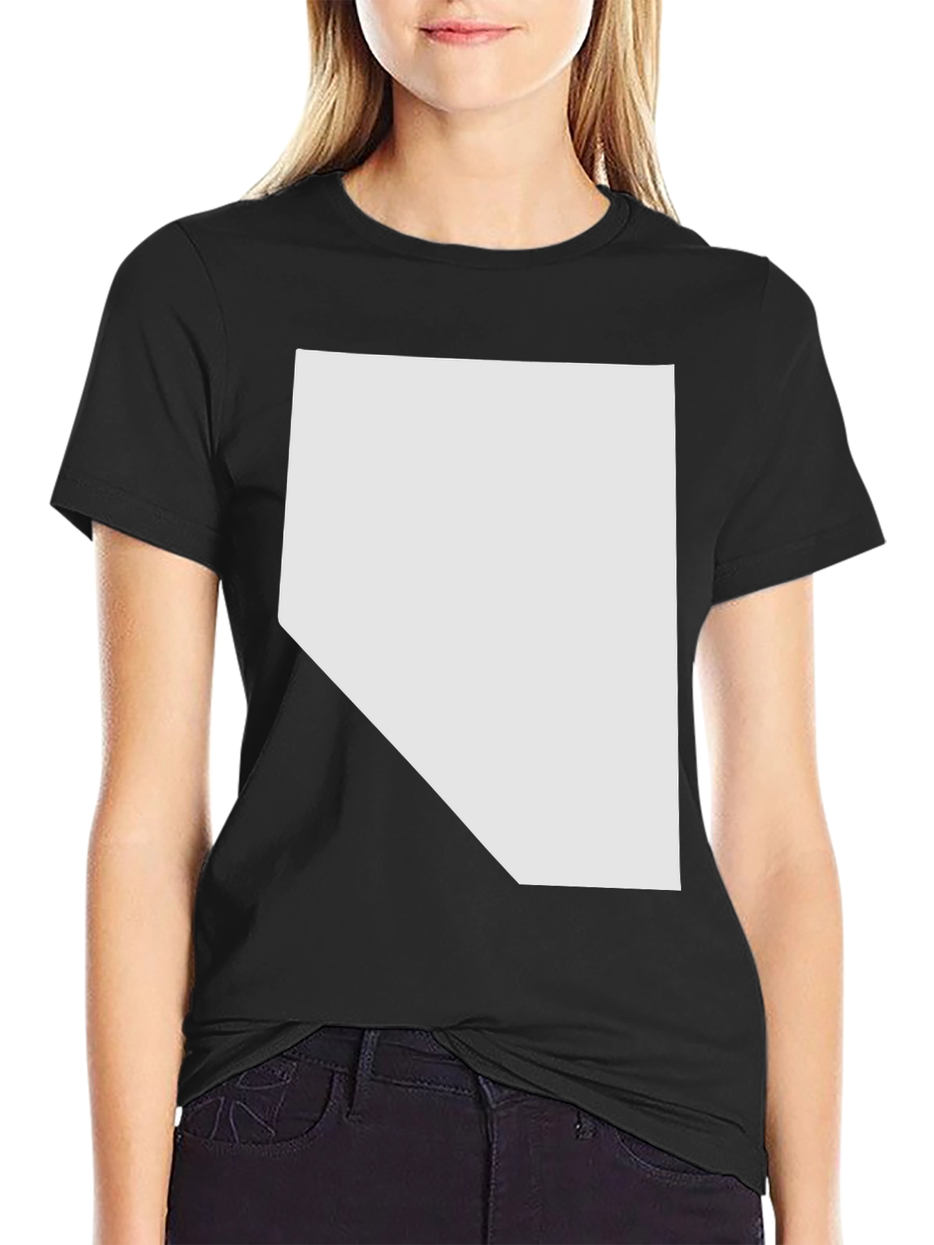 Nevada State Outline Graphic T-Shirt - Classic Crew Neck