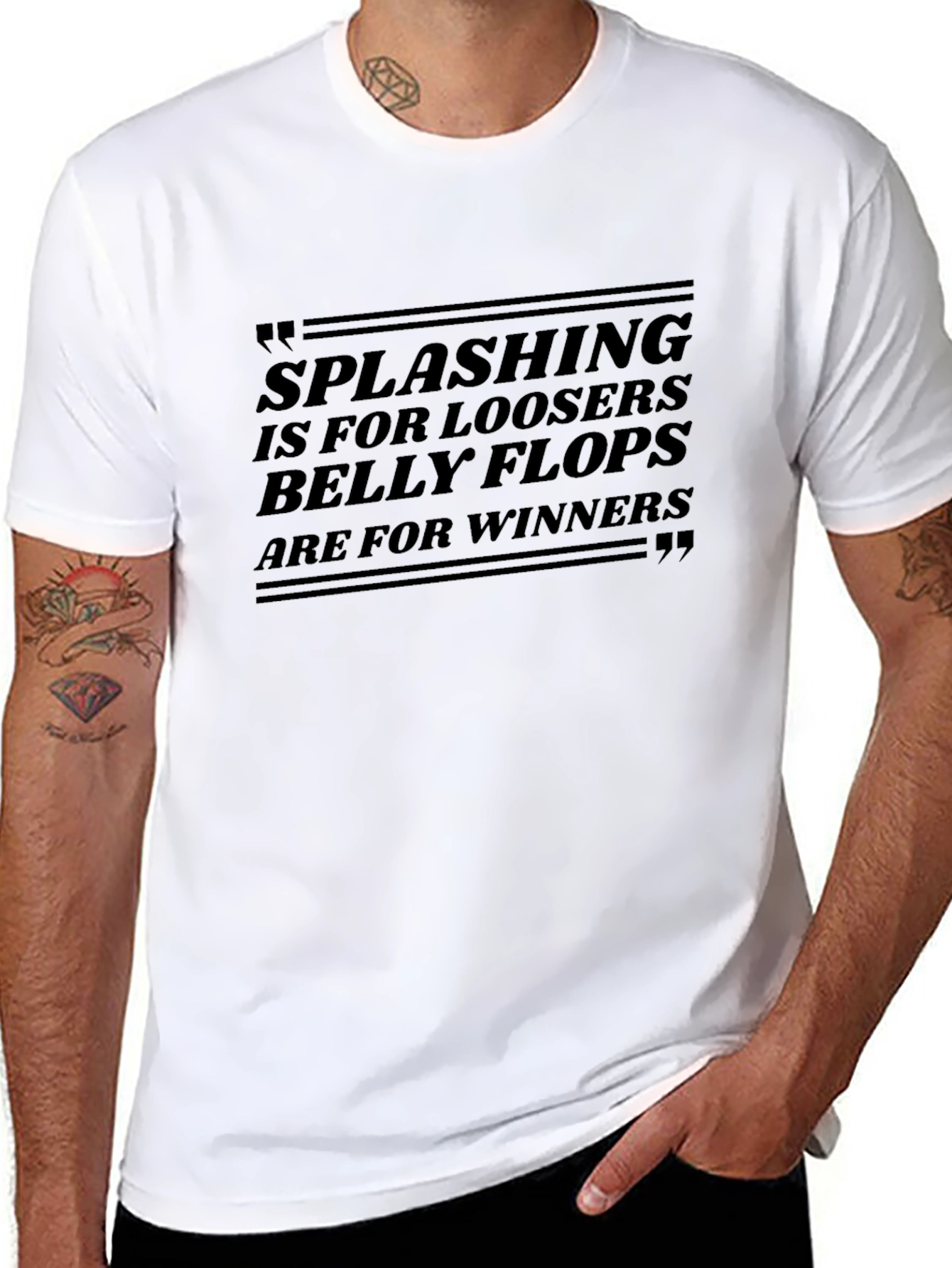 Splashing Loosers Belly Flops Winners T-Shirt