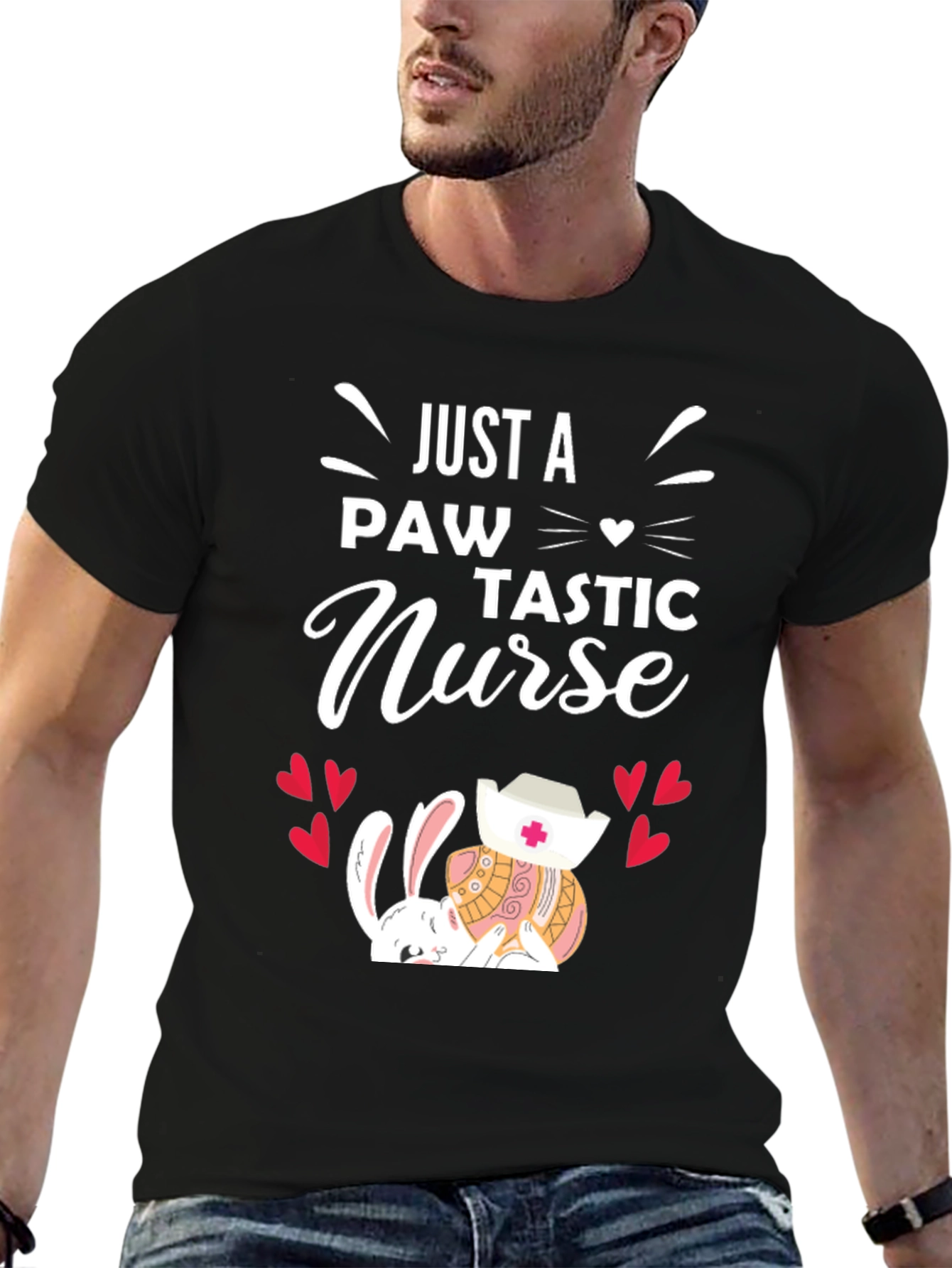 Paw-tastic Nurse Easter Bunny T-Shirt