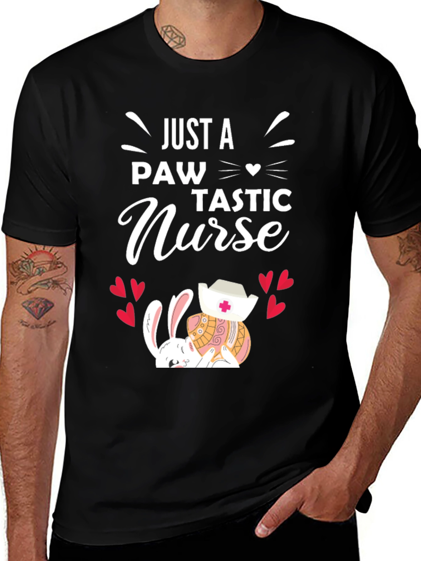 Paw-tastic Nurse Easter Bunny T-Shirt