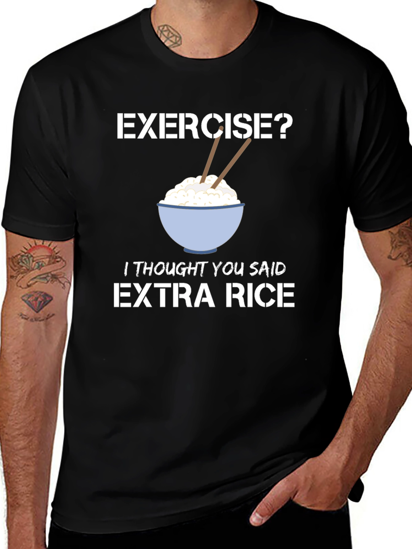 Extra Rice T-Shirt - Funny Foodie Tee