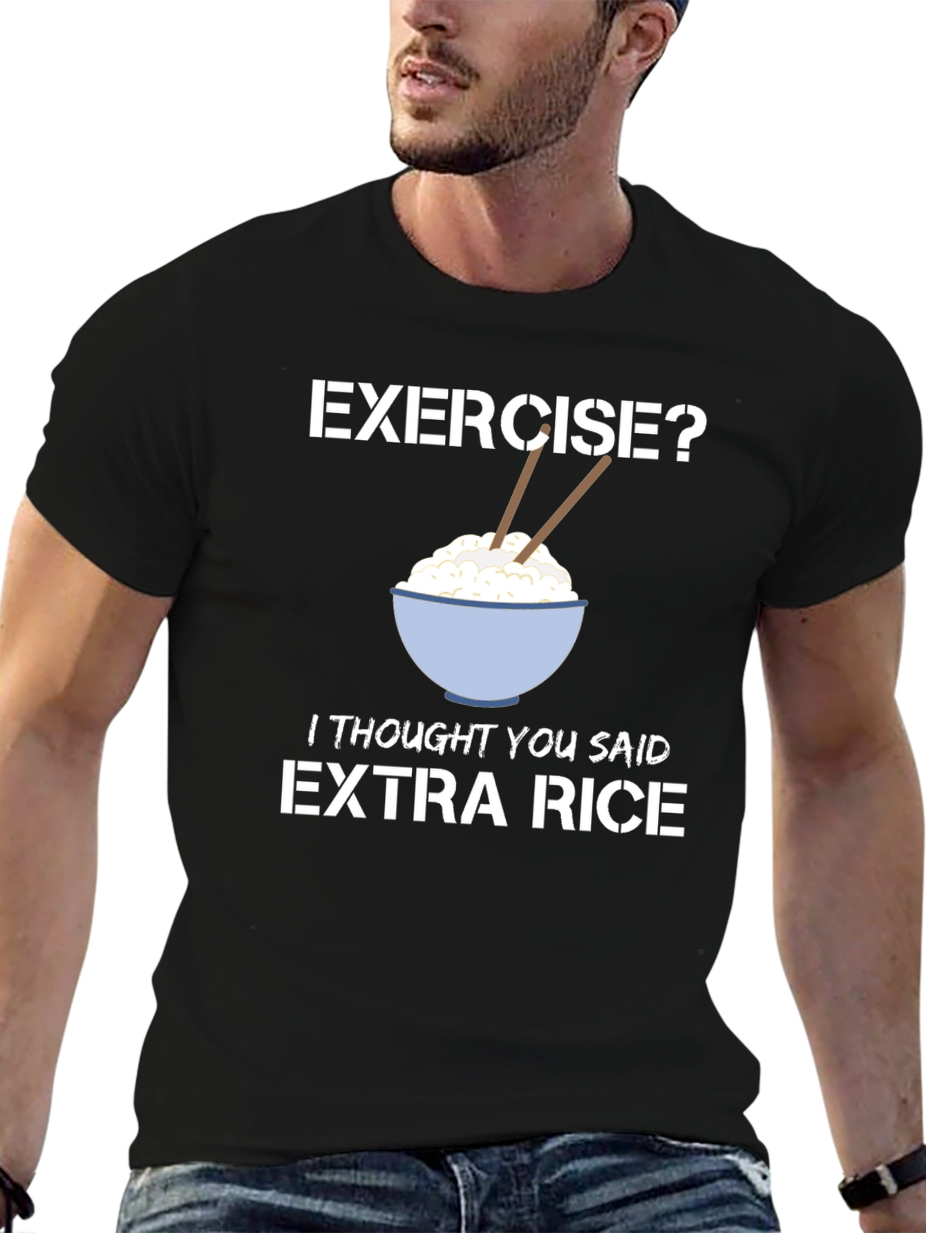 Extra Rice T-Shirt - Funny Foodie Tee