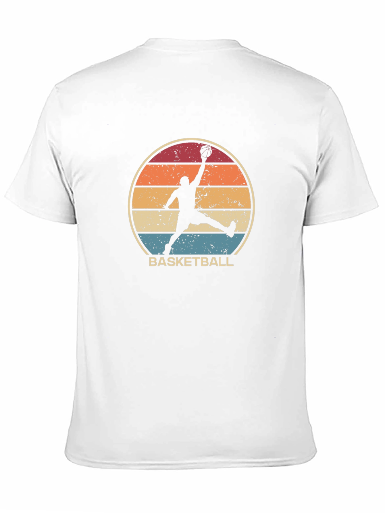 Retro Basketball Player Graphic Tee - Black