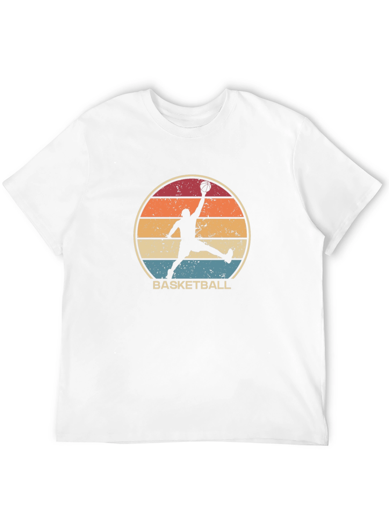 Retro Basketball Player Graphic Tee - Black