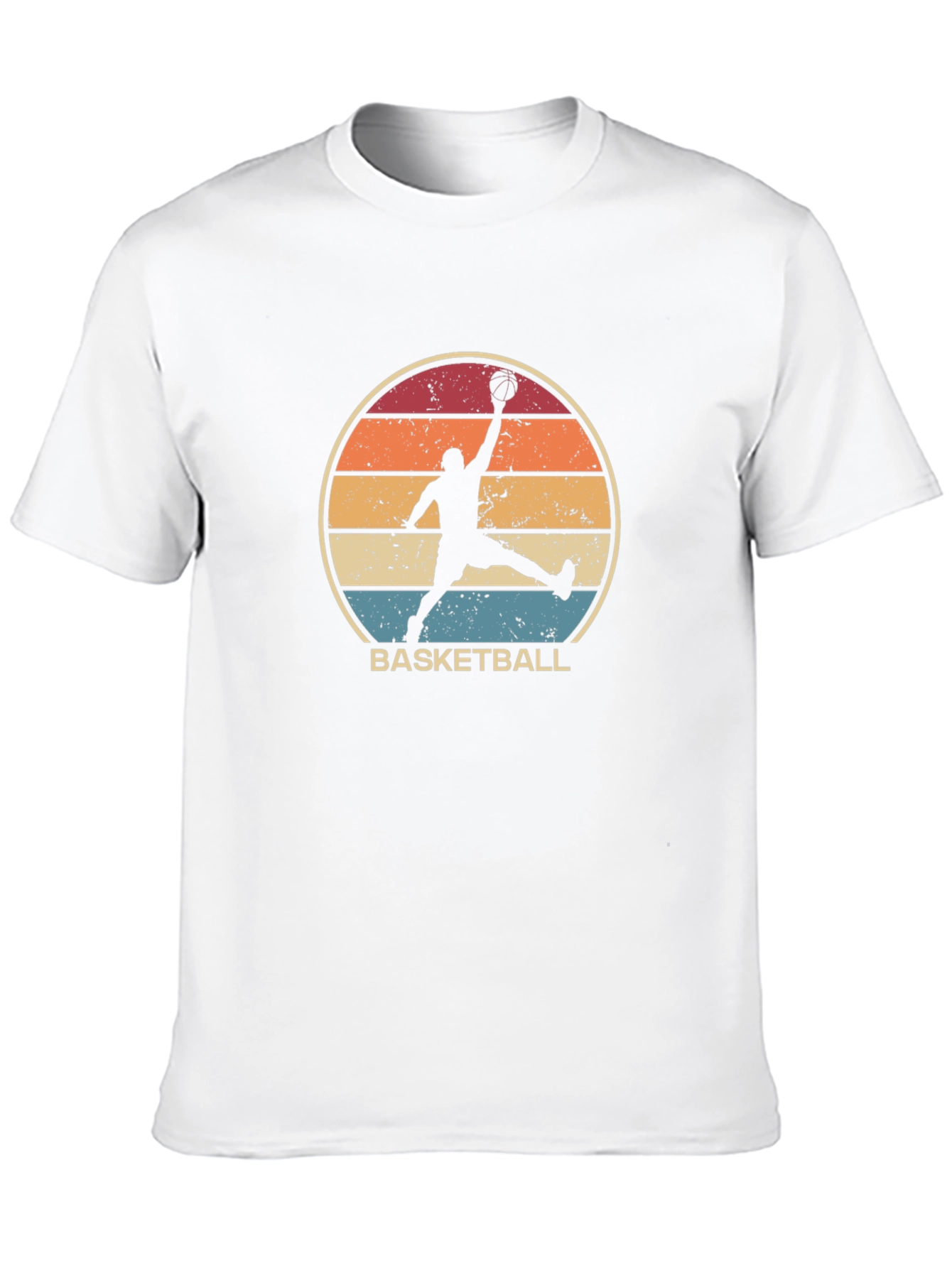 Retro Basketball Player Graphic Tee - Black