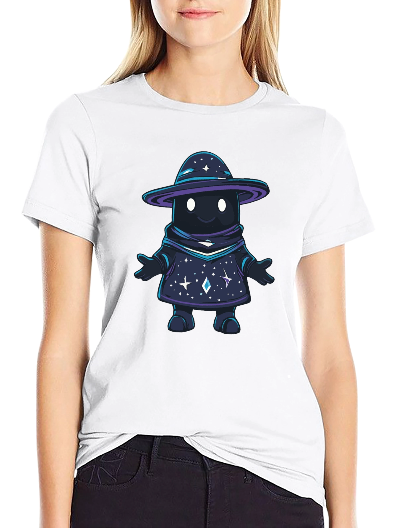Galaxy Wizard Graphic T-Shirt - Unisex Black Tee