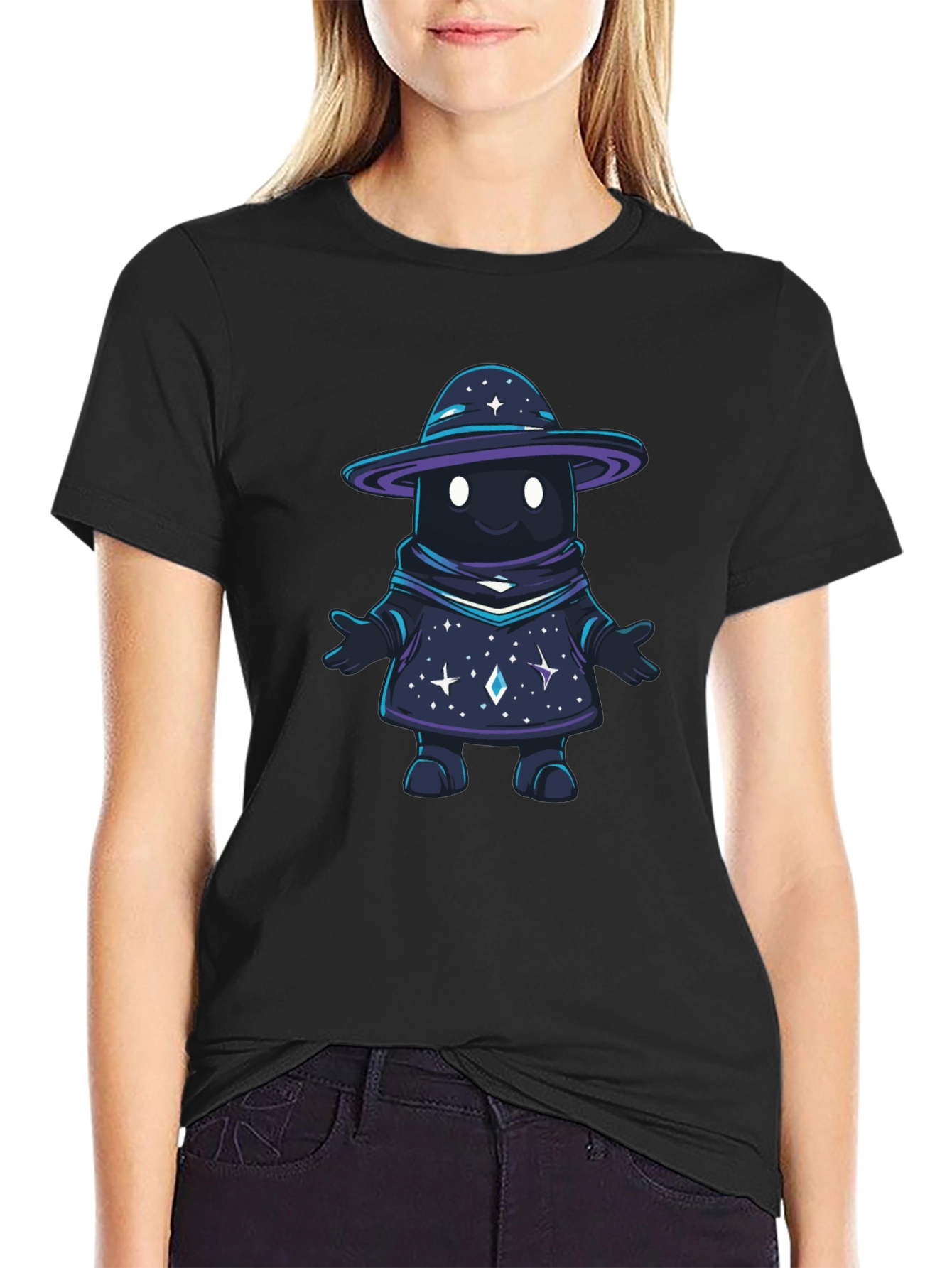 Galaxy Wizard Graphic T-Shirt - Unisex Black Tee