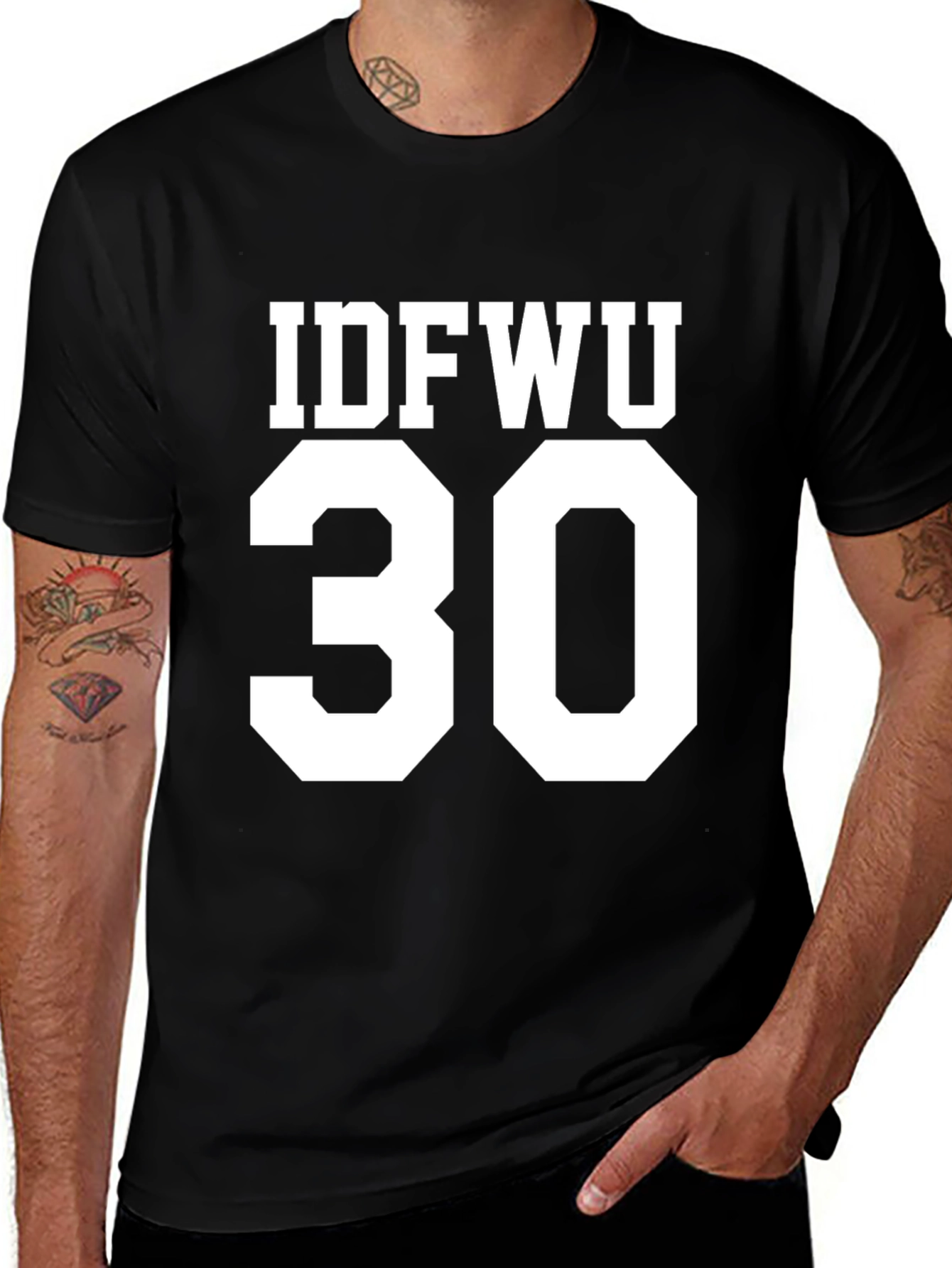 IDFWU 30 Graphic T-Shirt Black