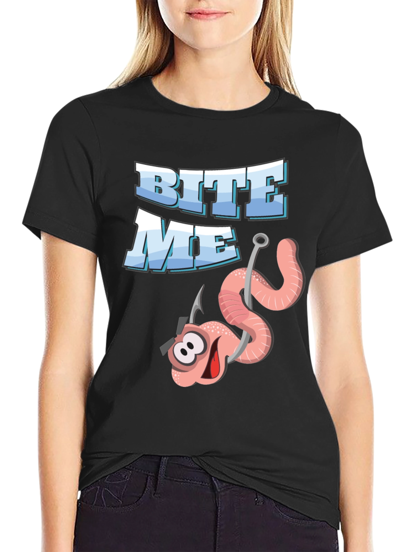 Bite Me Fishing Worm T-Shirt