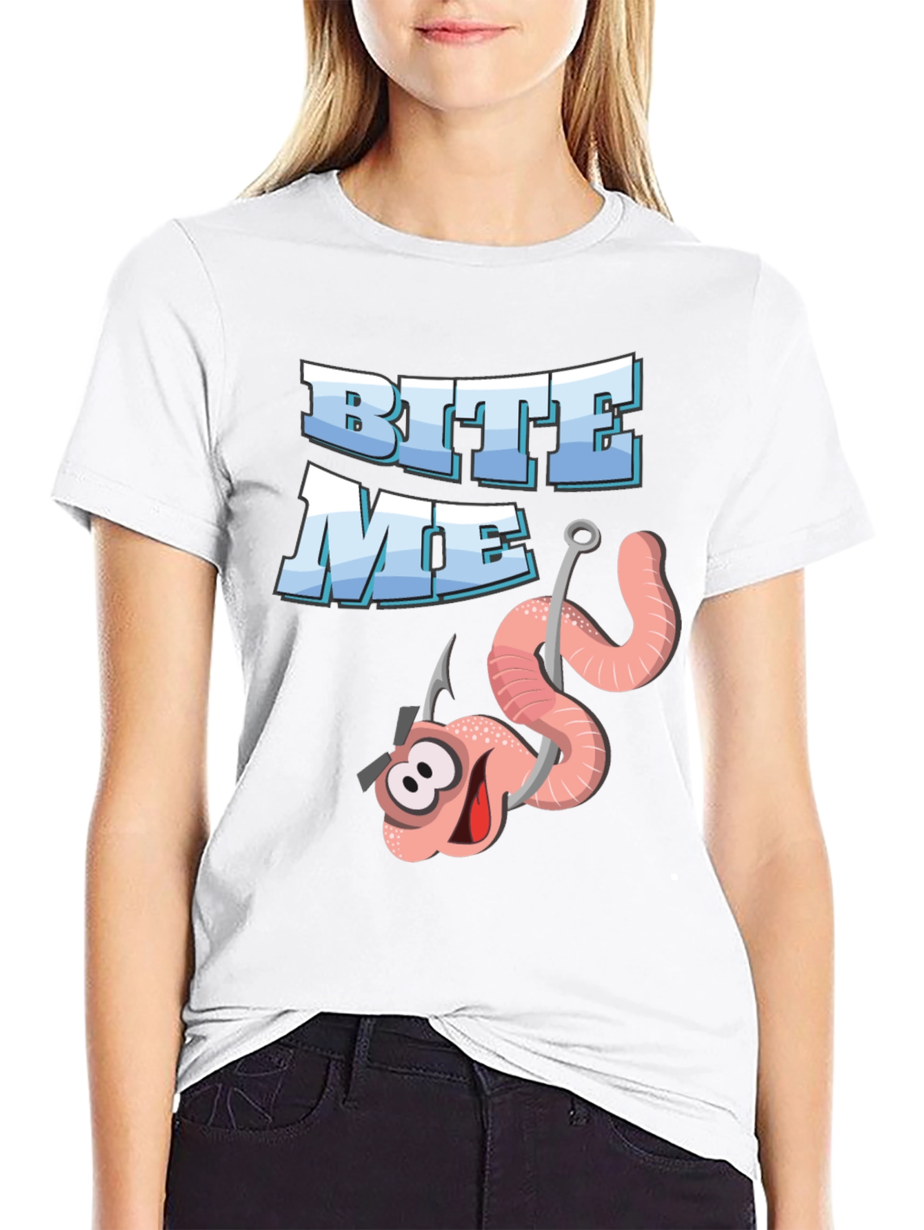 Bite Me Fishing Worm T-Shirt