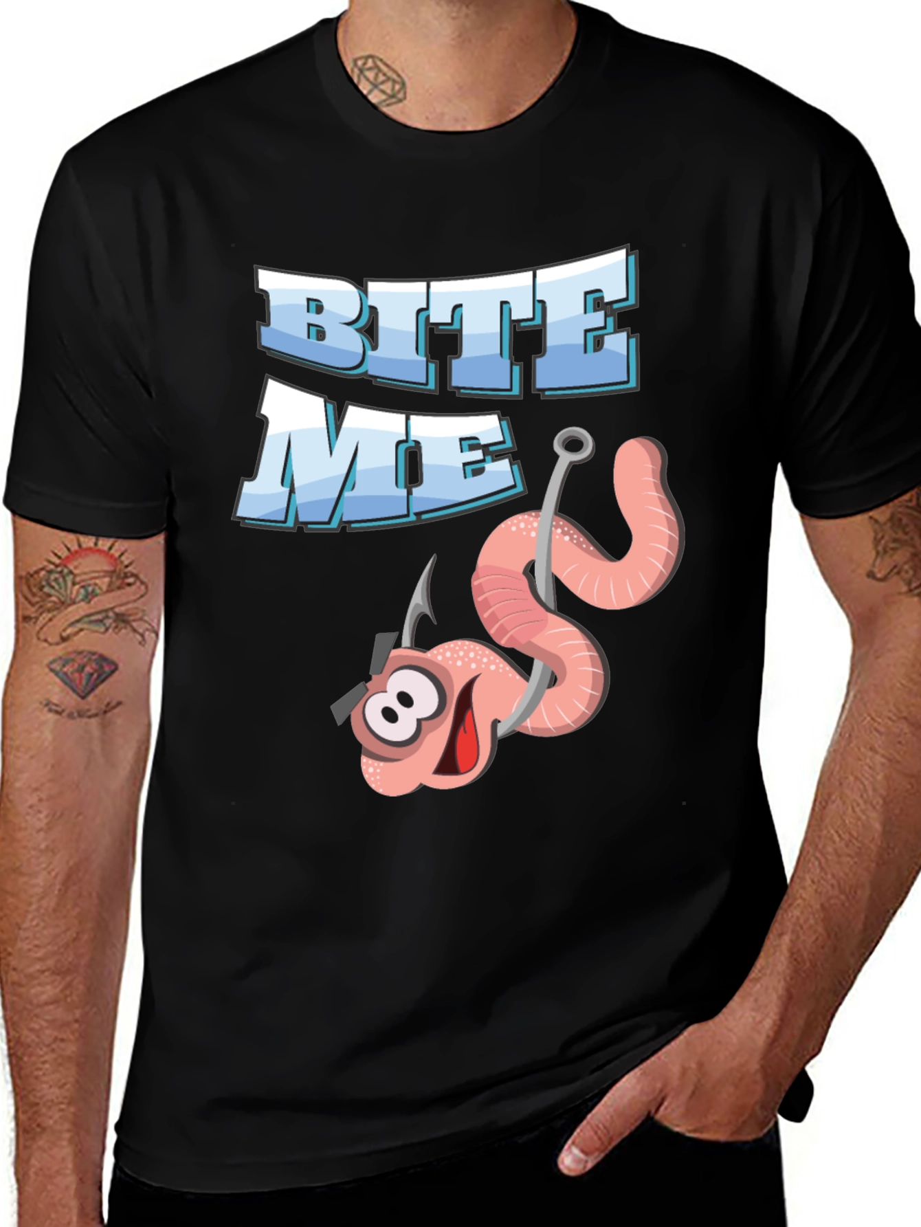 Bite Me Fishing Worm T-Shirt