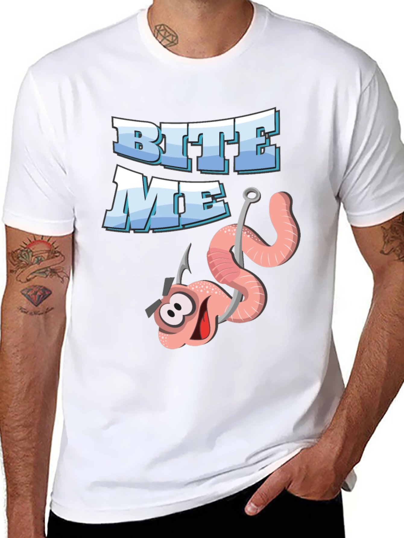 Bite Me Fishing Worm T-Shirt