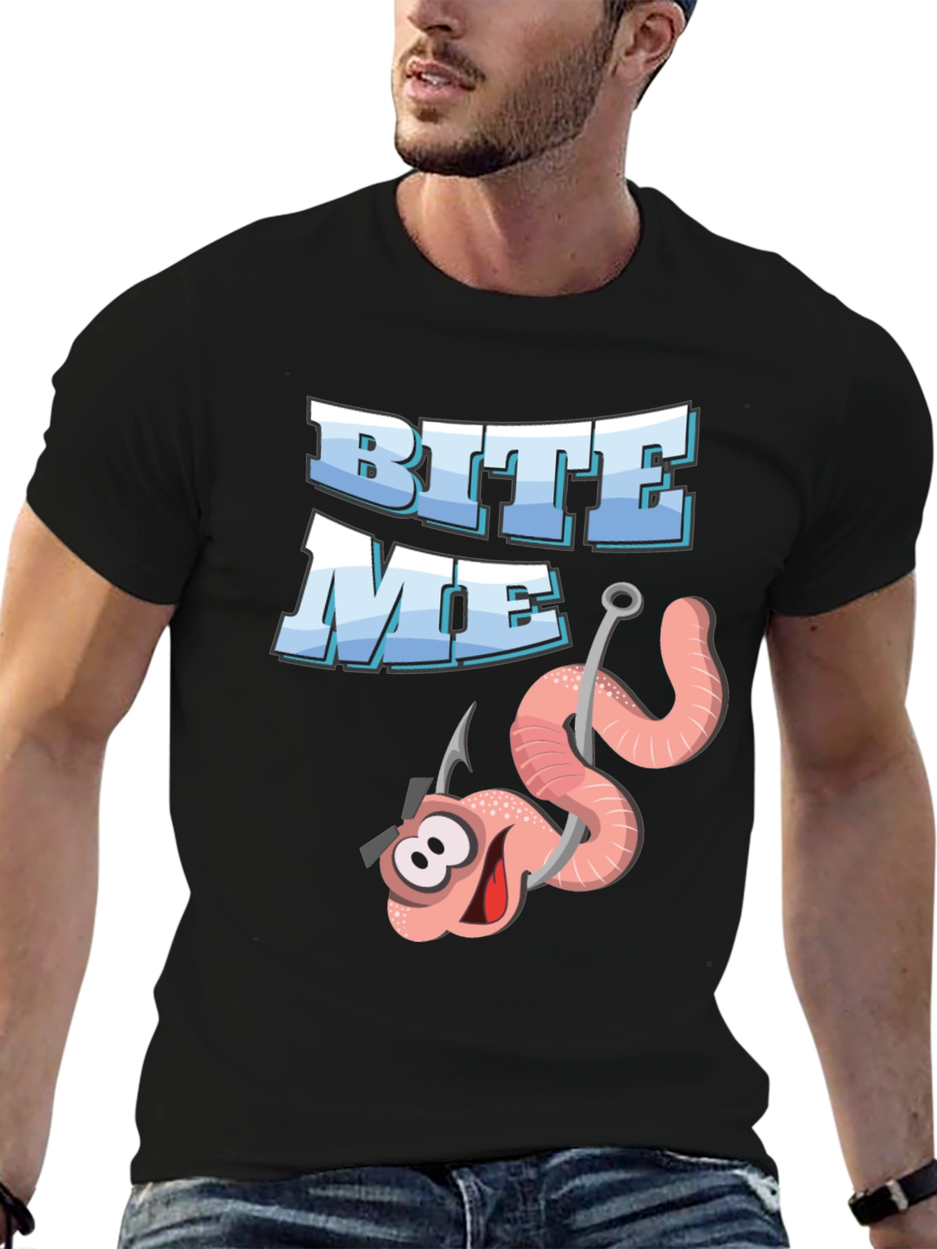 Bite Me Fishing Worm T-Shirt