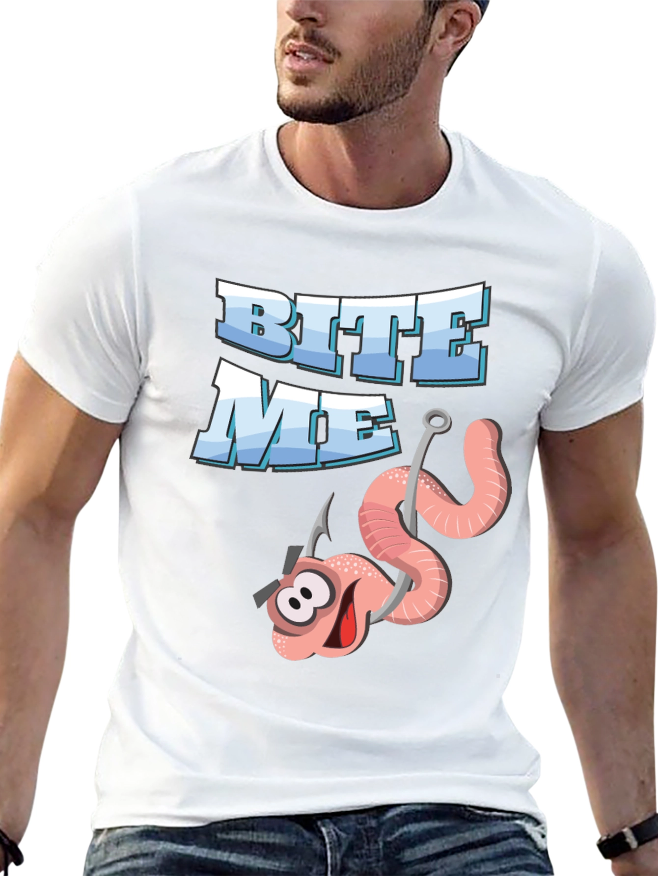 Bite Me Fishing Worm T-Shirt
