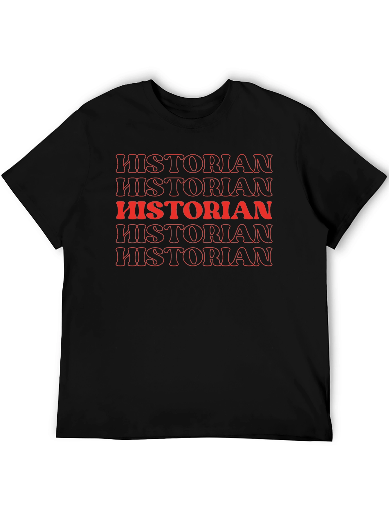Historian Graphic T-Shirt - Black Crew Neck Tee