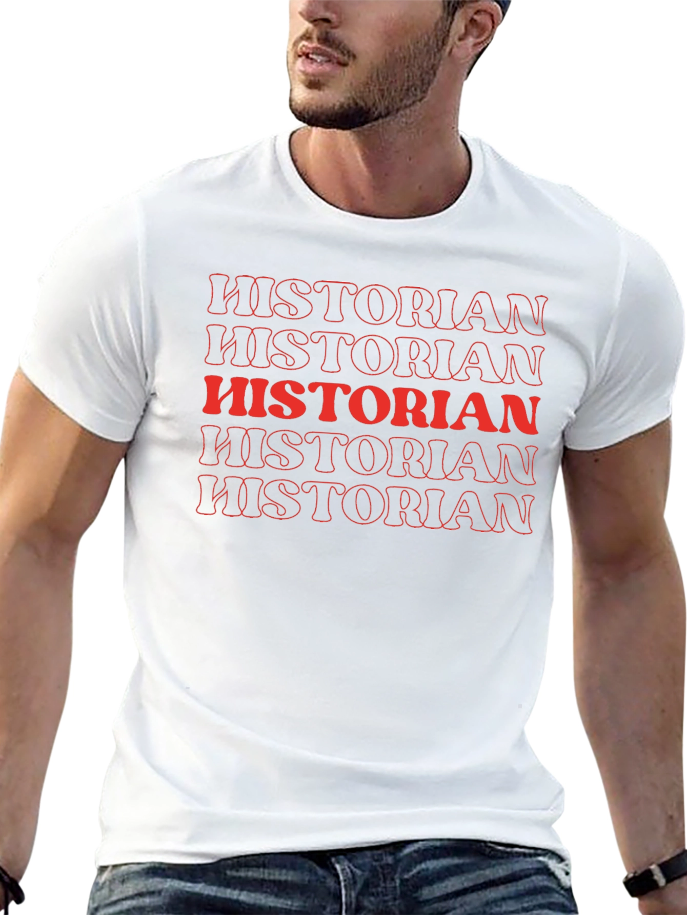 Historian Graphic T-Shirt - Black Crew Neck Tee