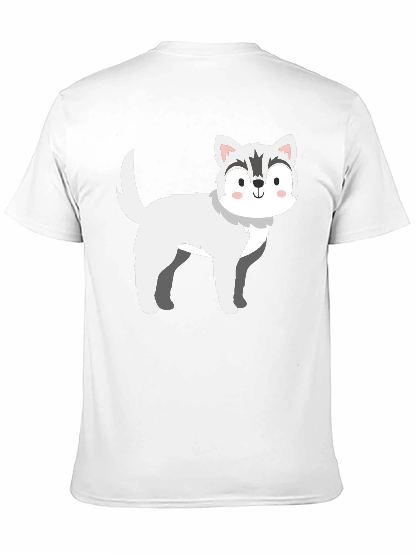 Husky Dog Graphic Black T-Shirt