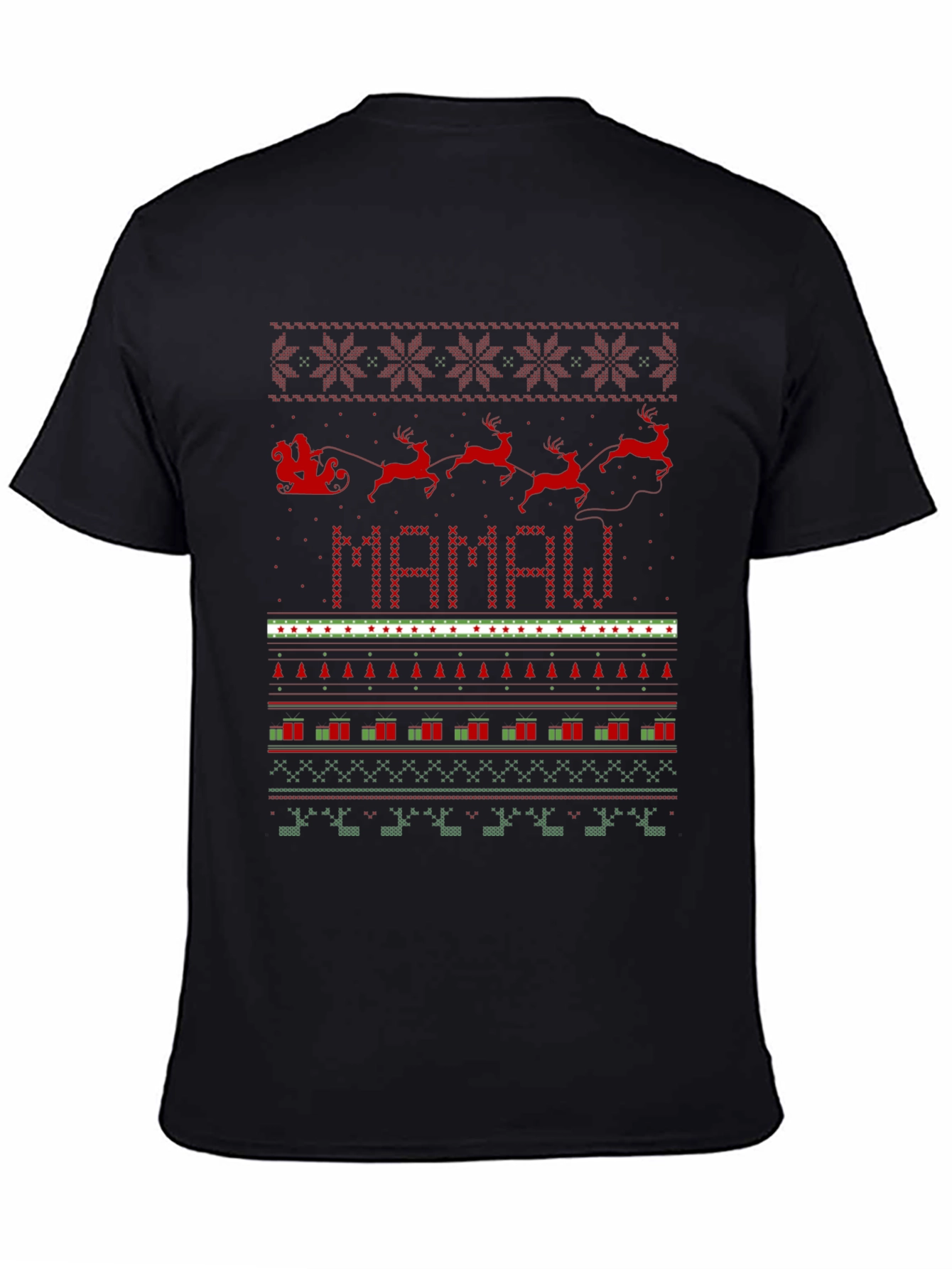 Festive Christmas Sweater Pattern T-Shirt