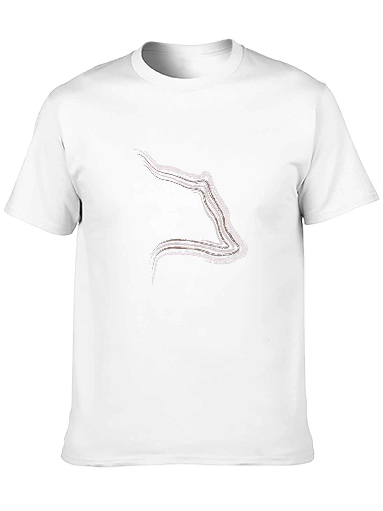 Abstract Line Art Black T-Shirt