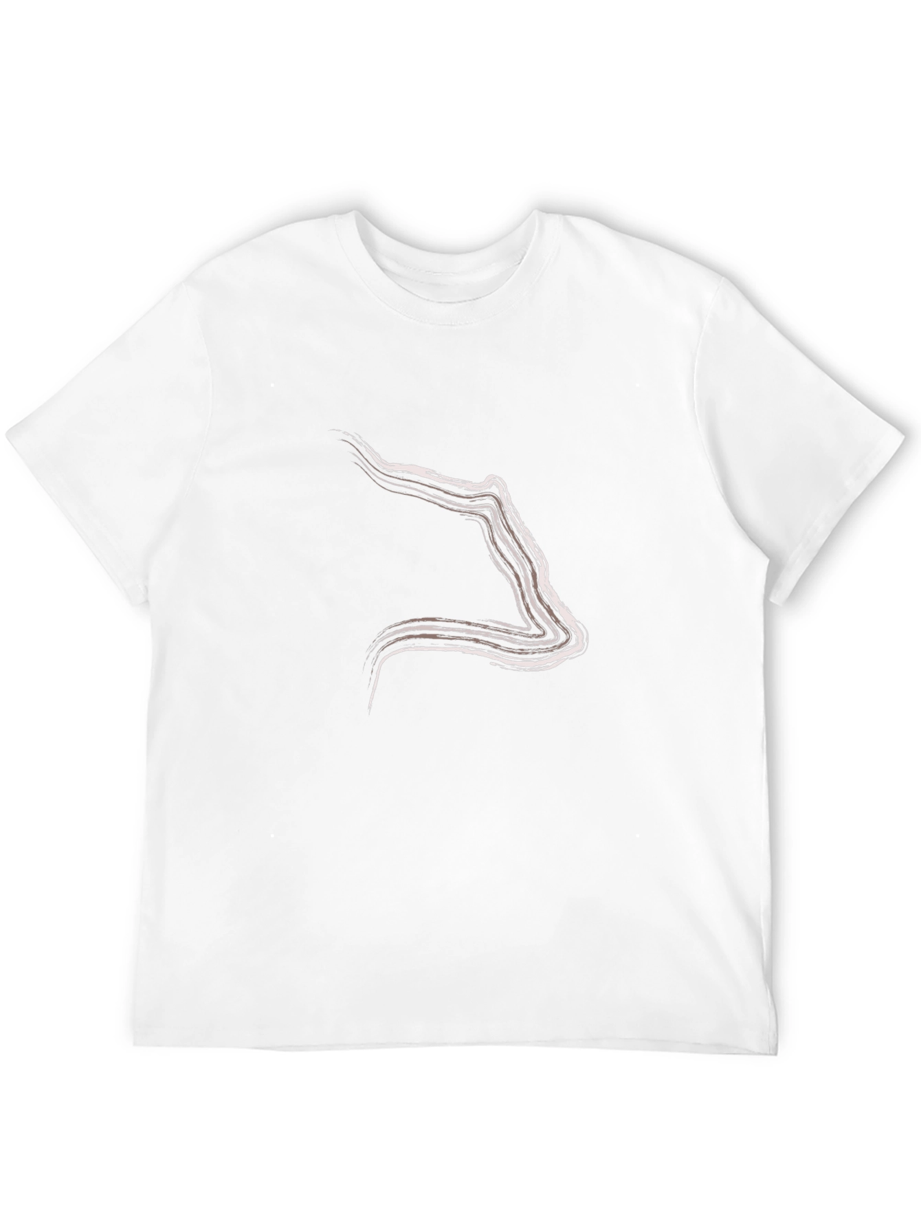 Abstract Line Art Black T-Shirt
