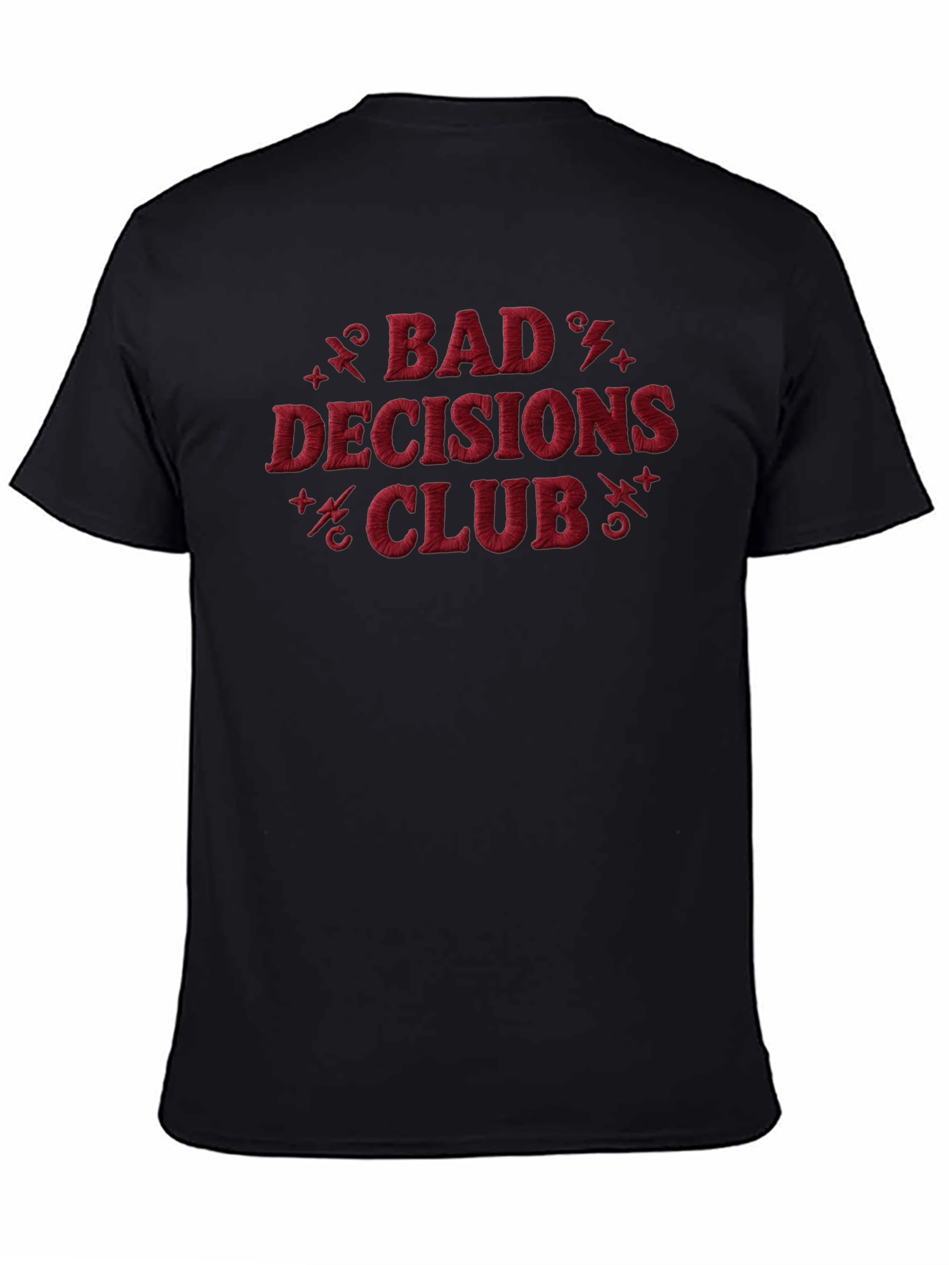 Bad Decisions Club Black Graphic Tee