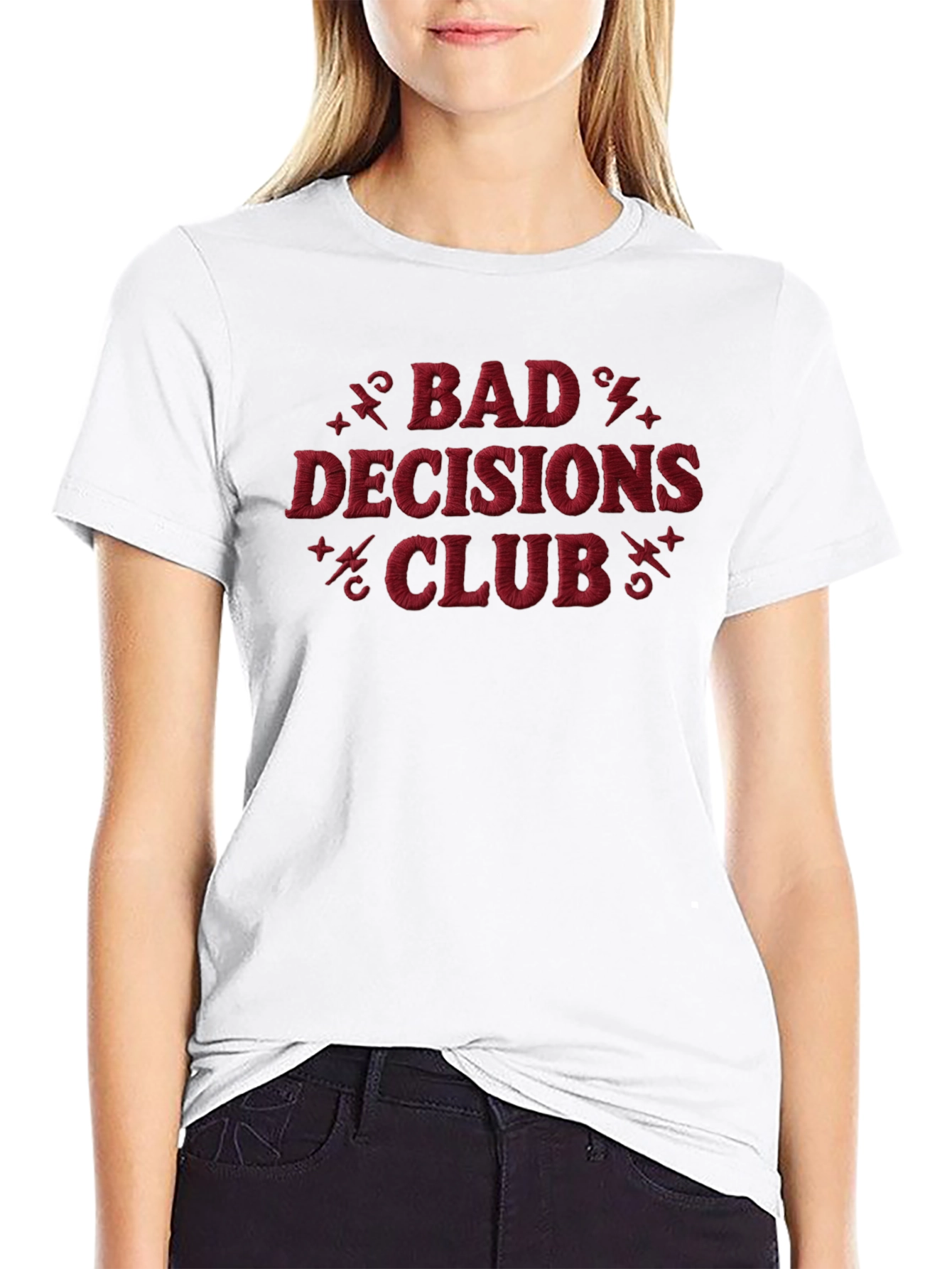 Bad Decisions Club Black Graphic Tee