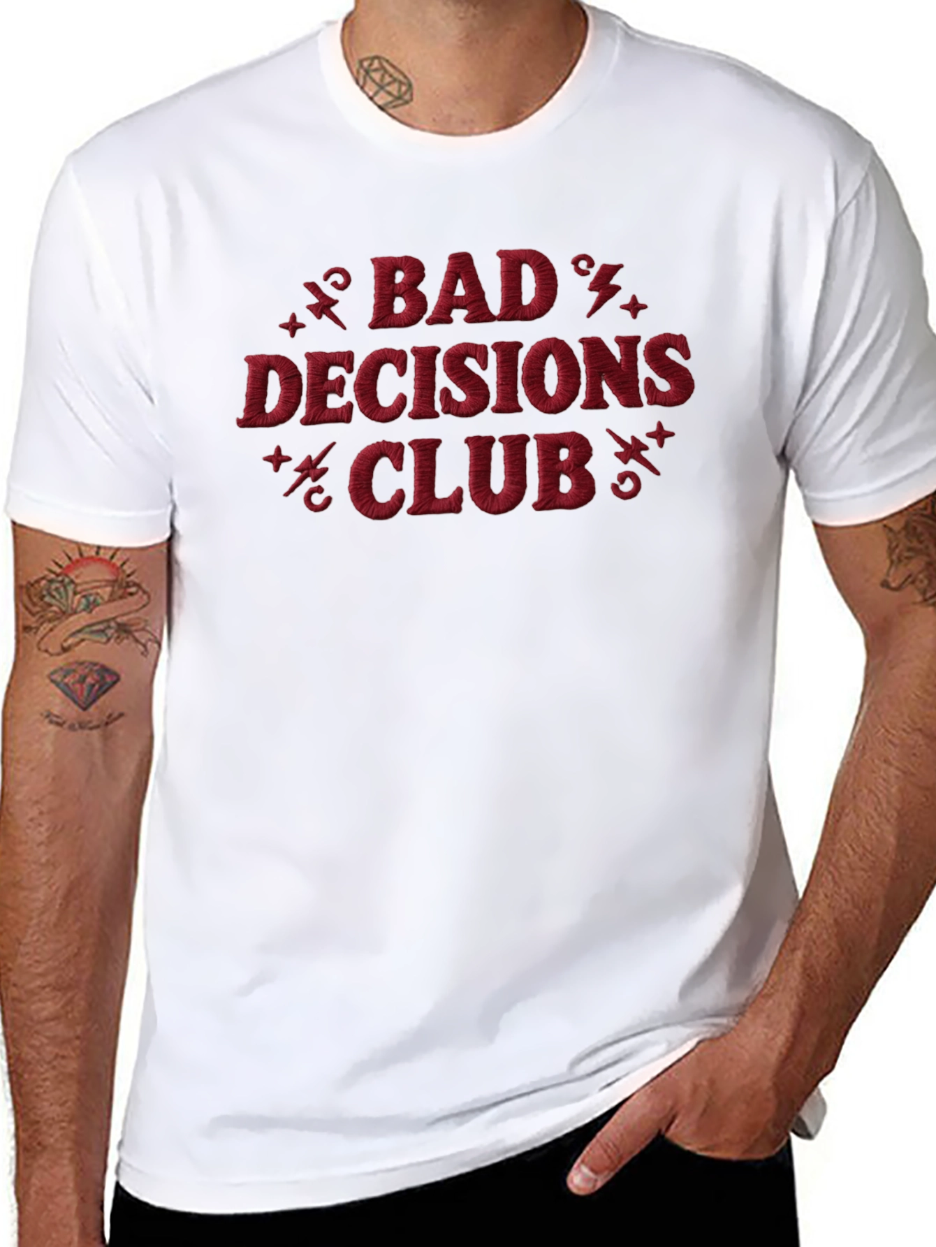 Bad Decisions Club Black Graphic Tee
