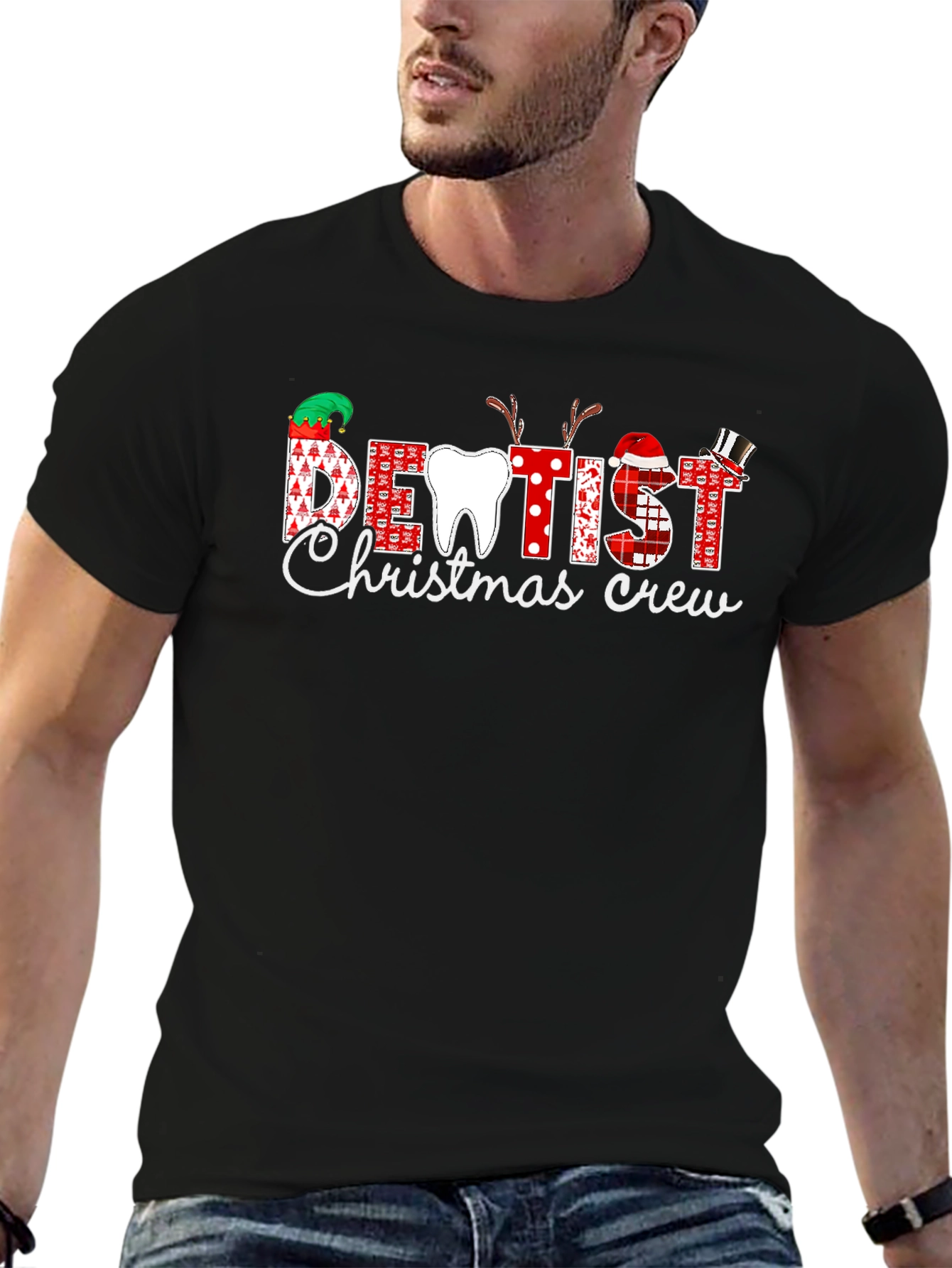 Dentist Christmas Crew T-Shirt Festive Holiday