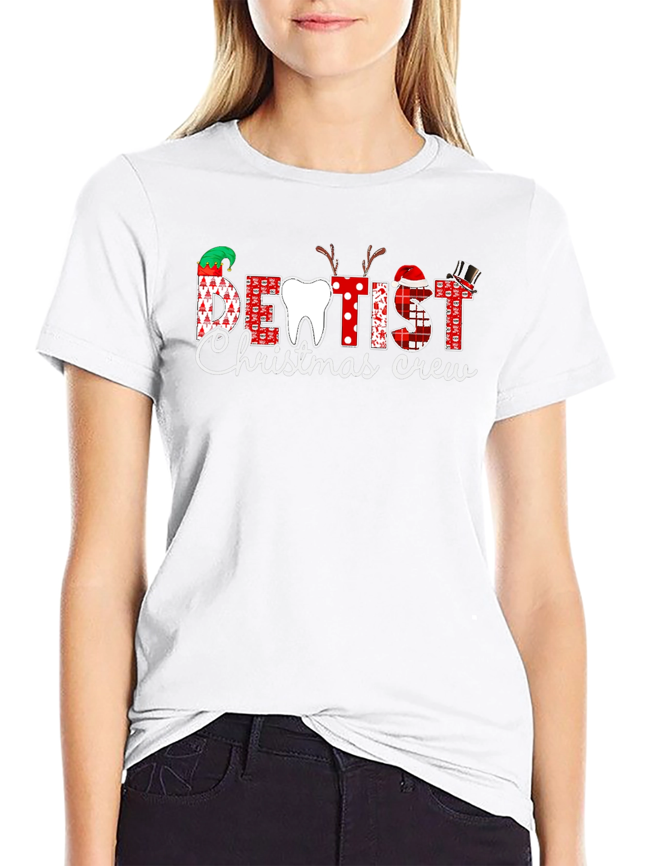 Dentist Christmas Crew T-Shirt Festive Holiday