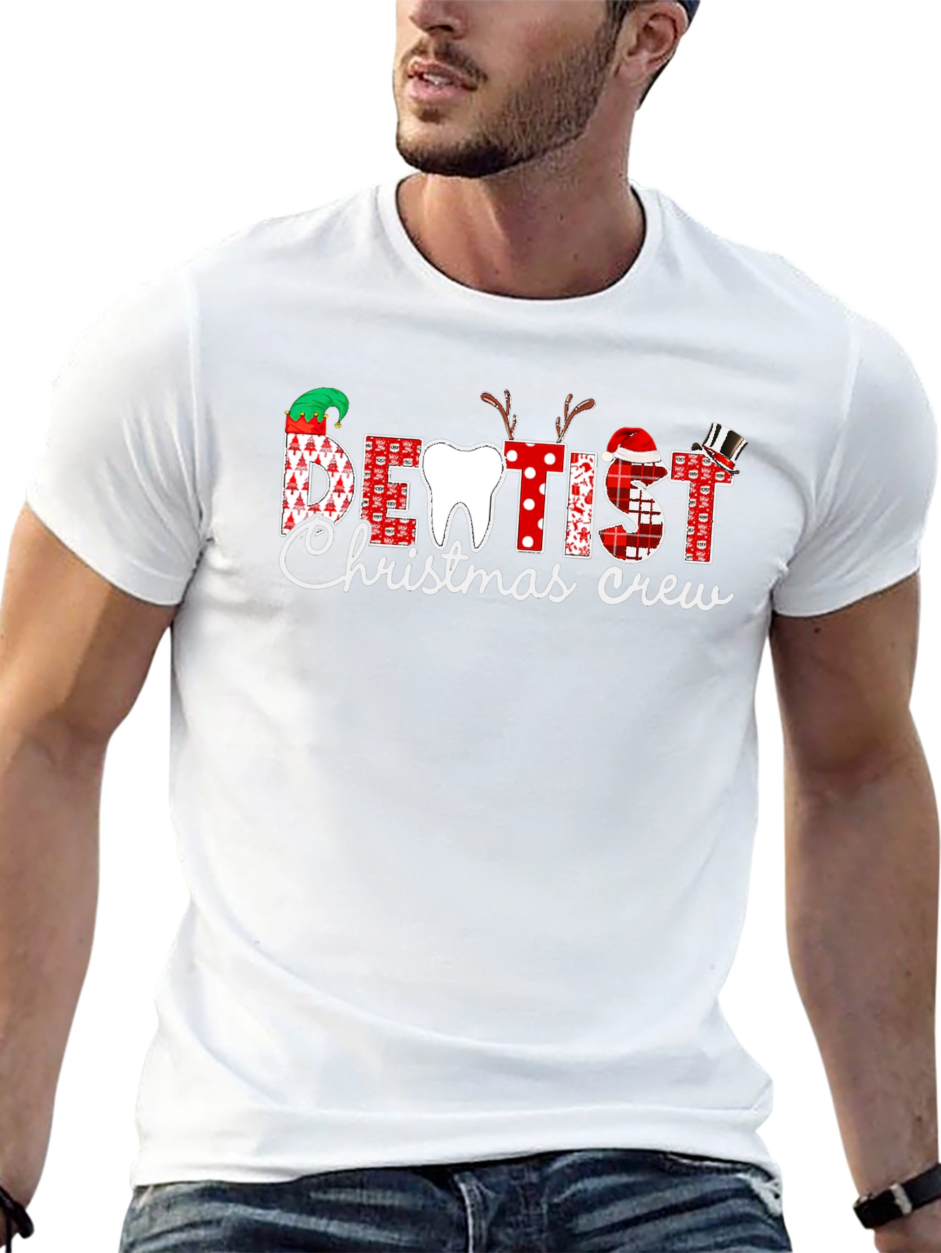 Dentist Christmas Crew T-Shirt Festive Holiday