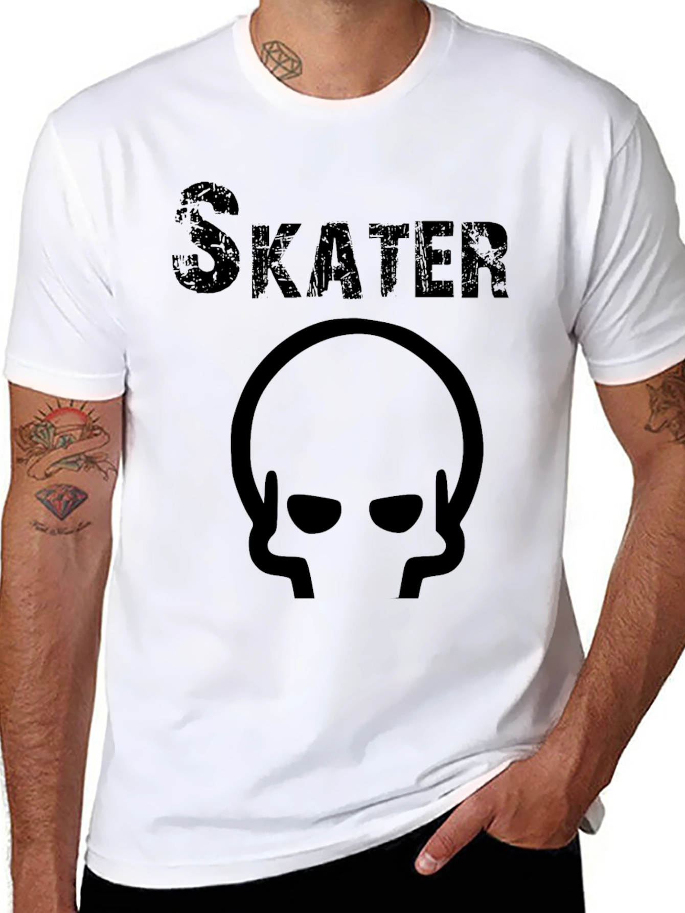 Skater Graphic T-Shirt - Black Tee
