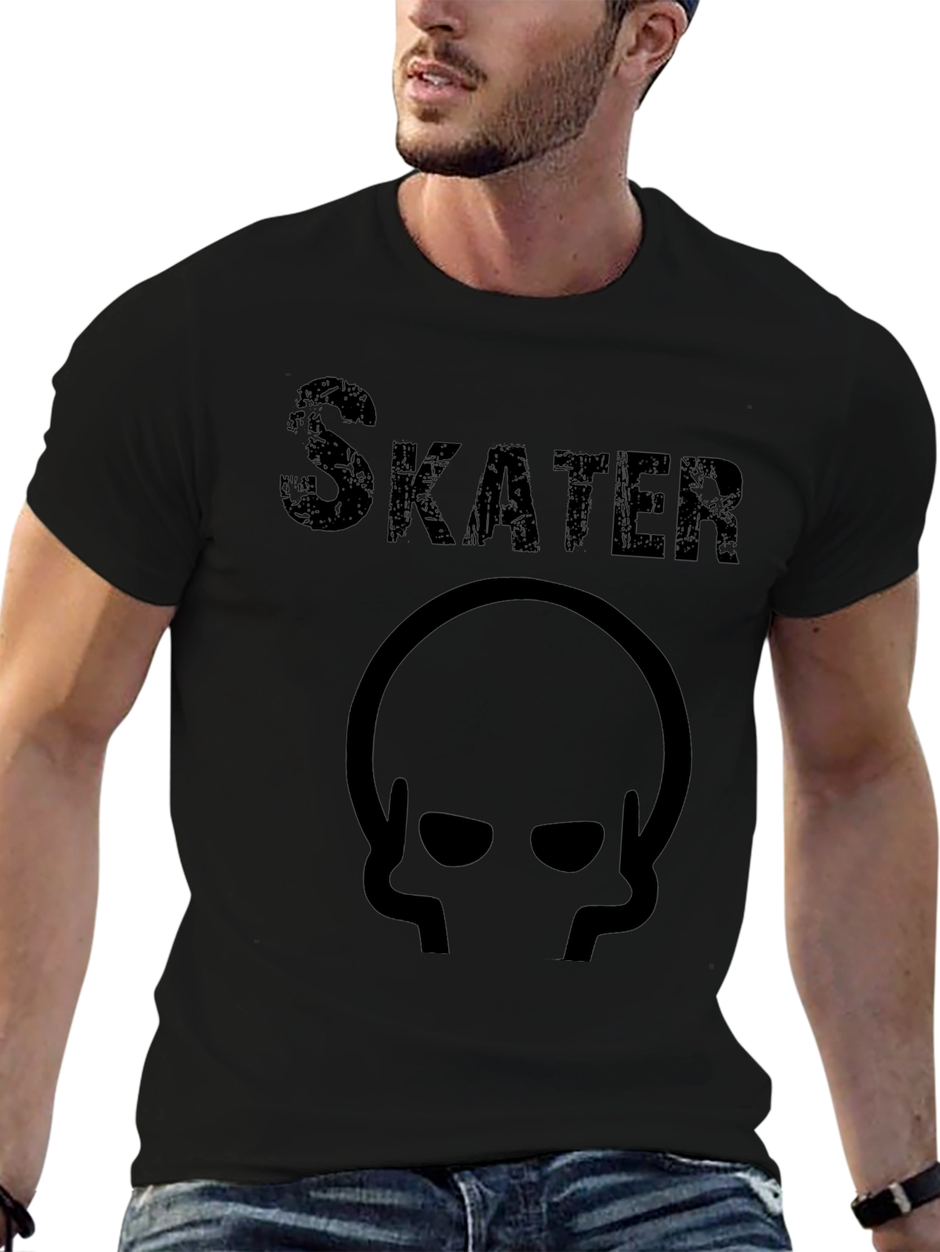 Skater Graphic T-Shirt - Black Tee