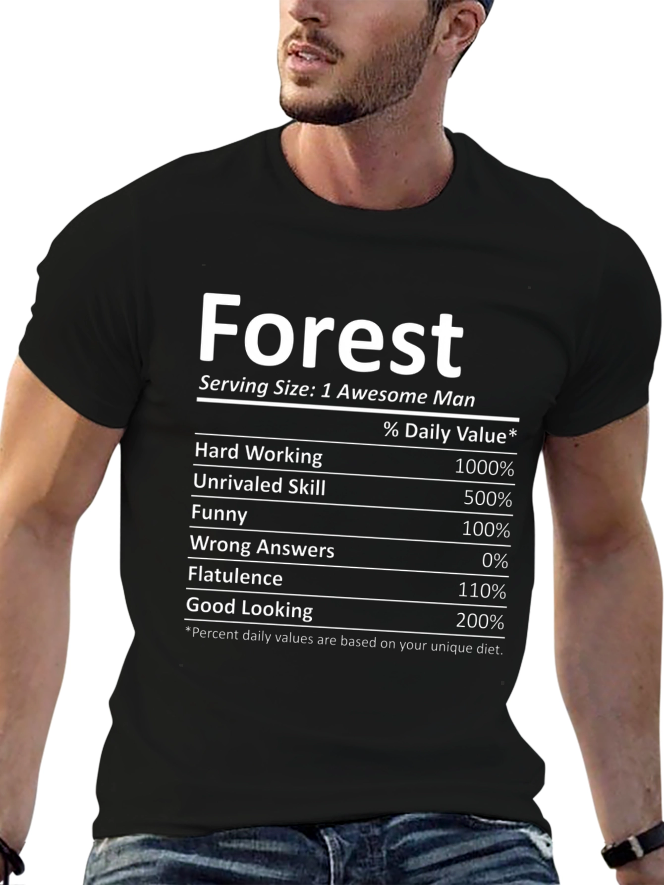 Forest Nutrition Facts Funny T-Shirt