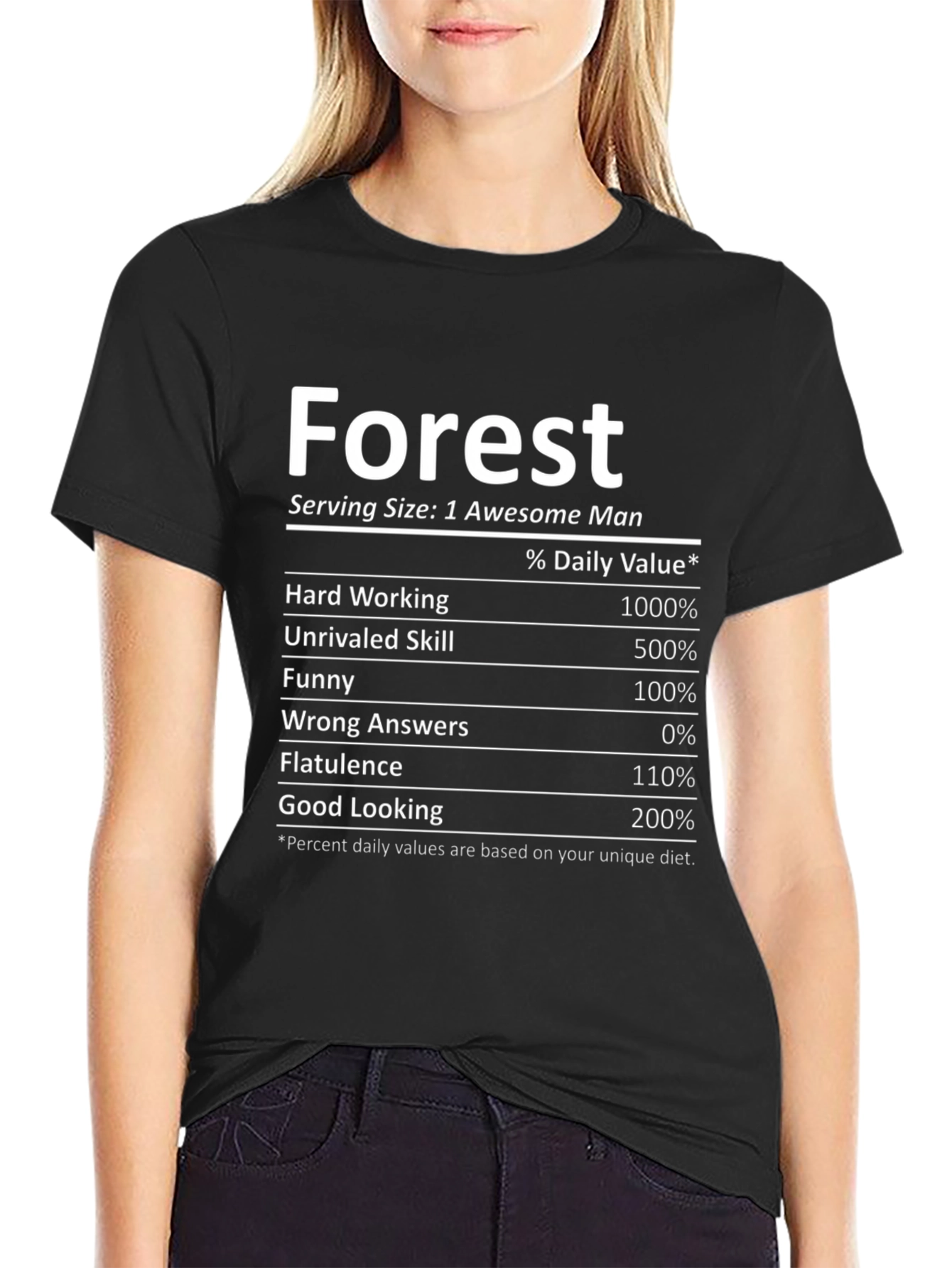 Forest Nutrition Facts Funny T-Shirt