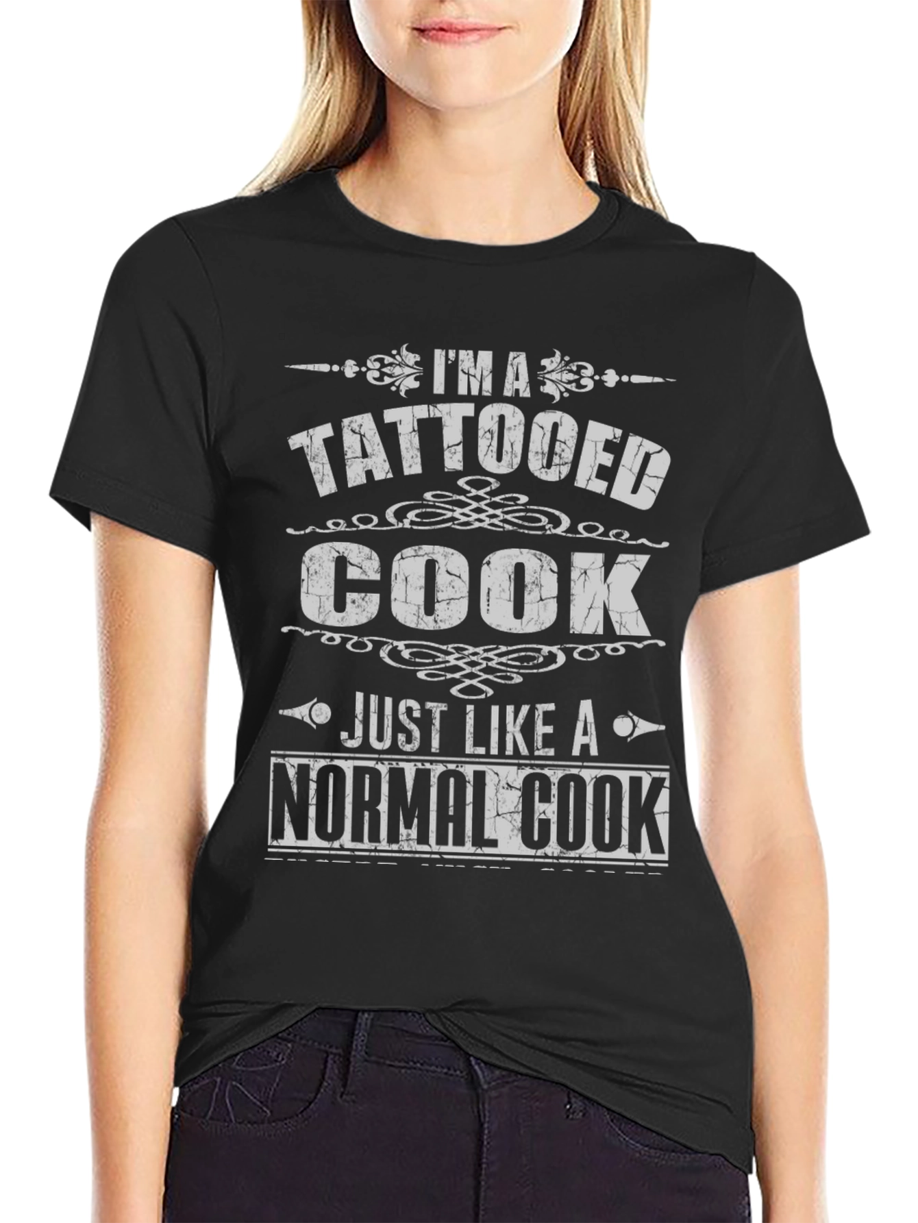 Tattooed Cook Black Graphic Tee