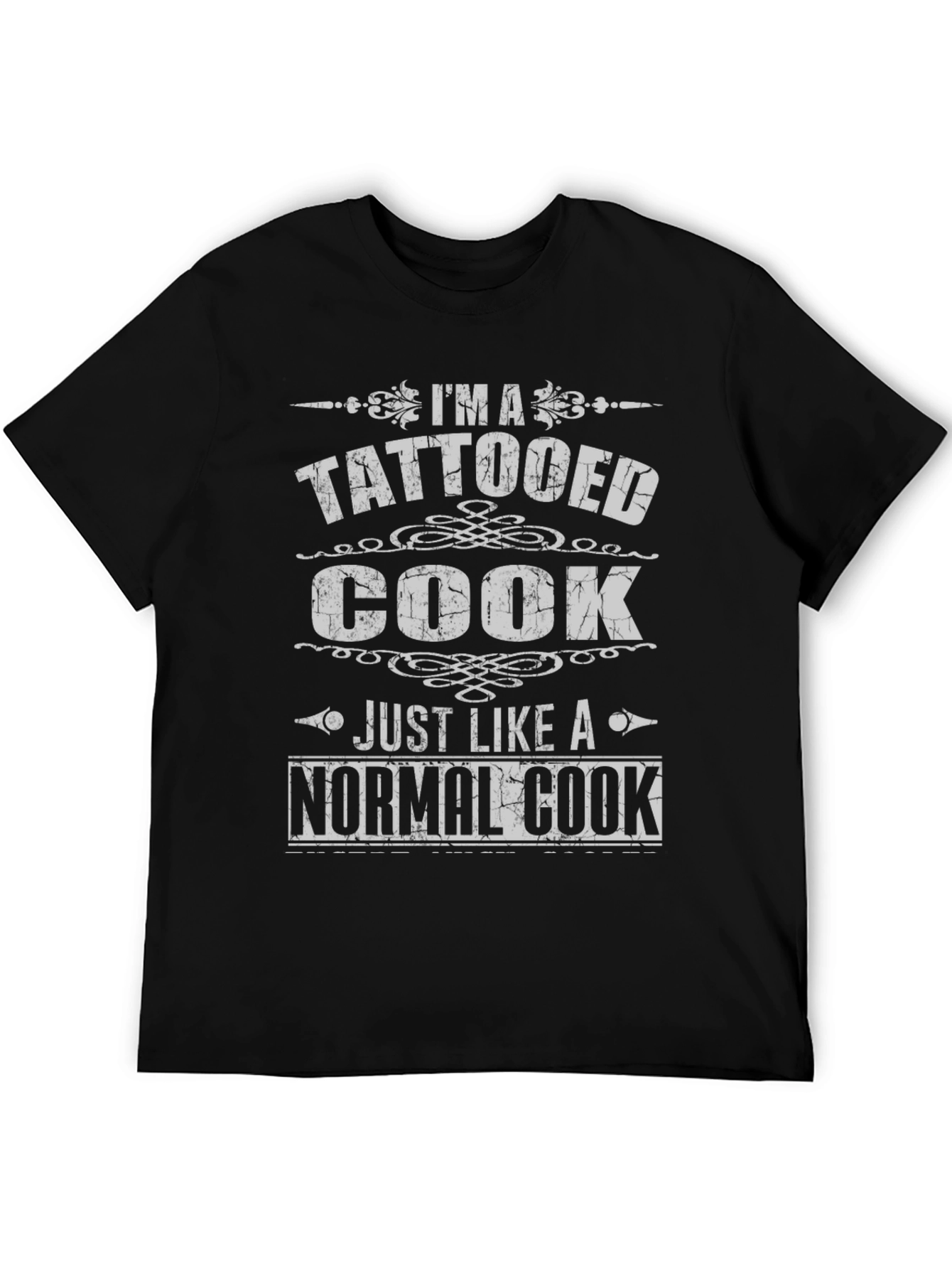 Tattooed Cook Black Graphic Tee
