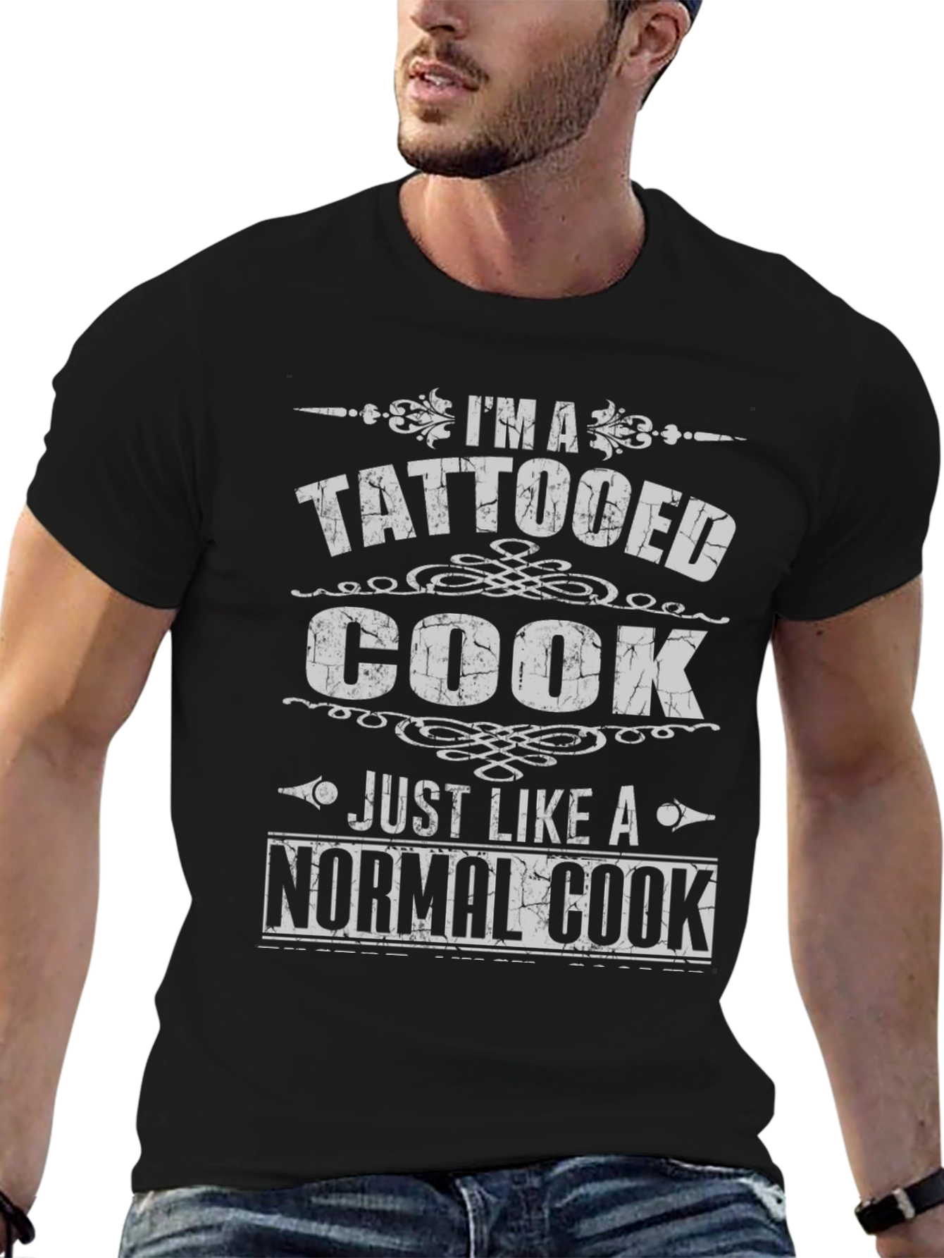 Tattooed Cook Black Graphic Tee