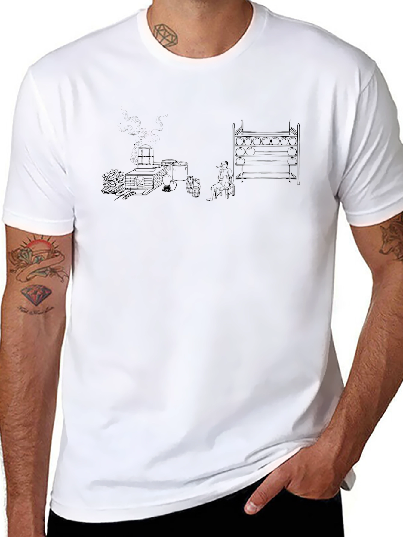 Black Graphic Tee - Home Brew Design