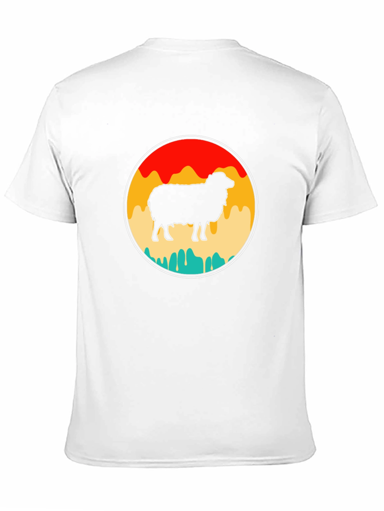 Retro Sheep T-Shirt - Black Cotton Tee