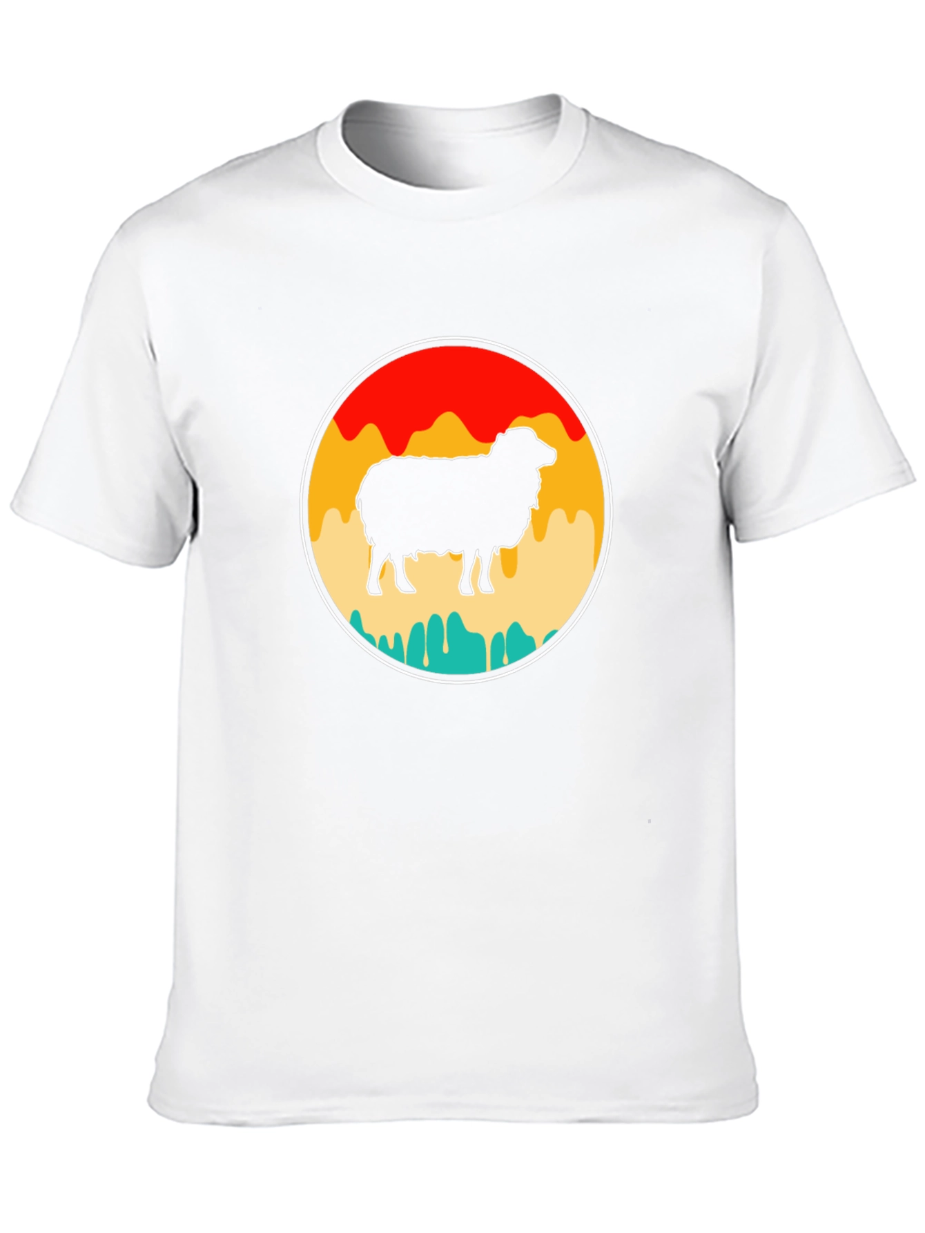 Retro Sheep T-Shirt - Black Cotton Tee