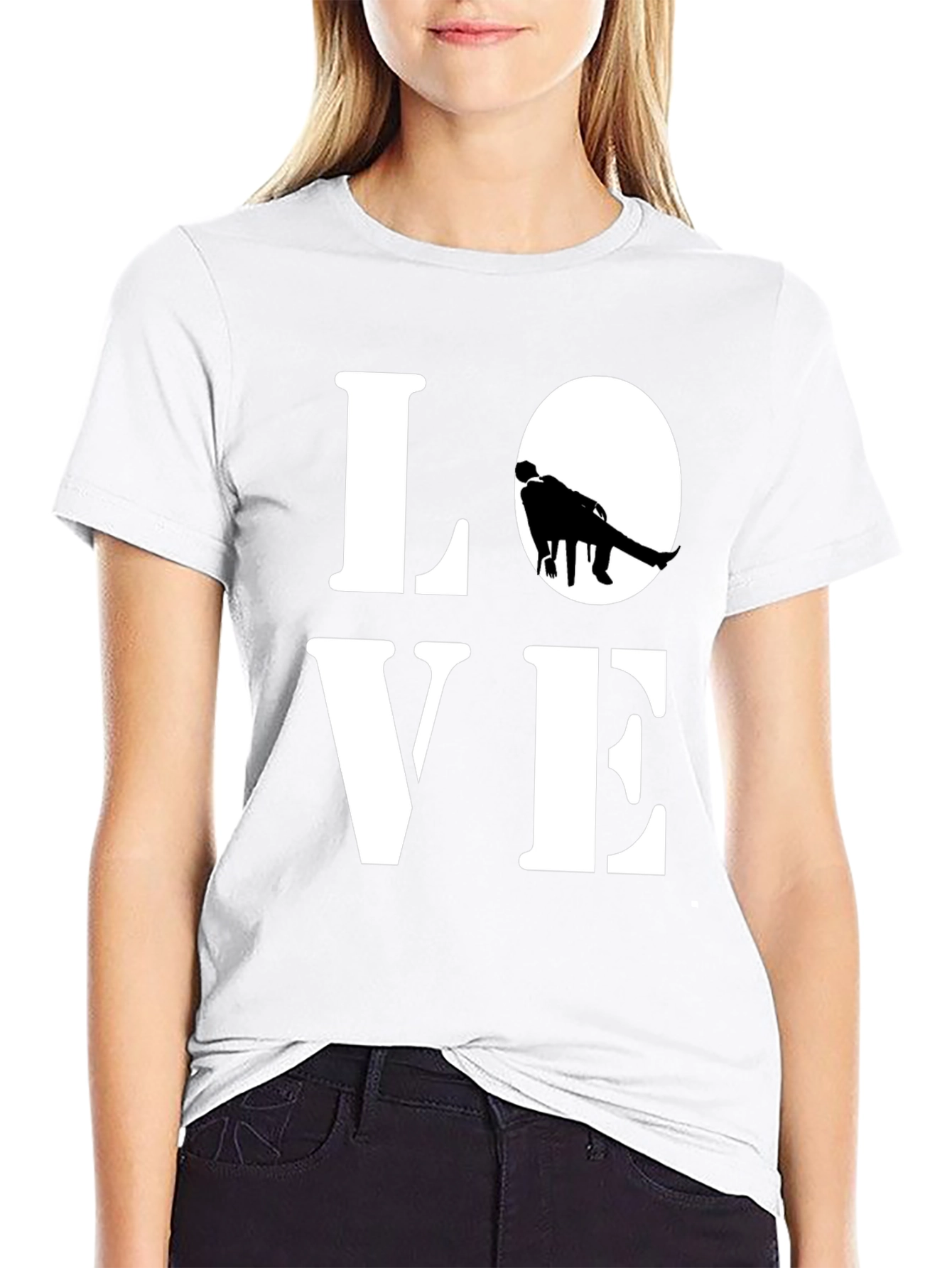 Love Graphic Print Black Casual T-Shirt
