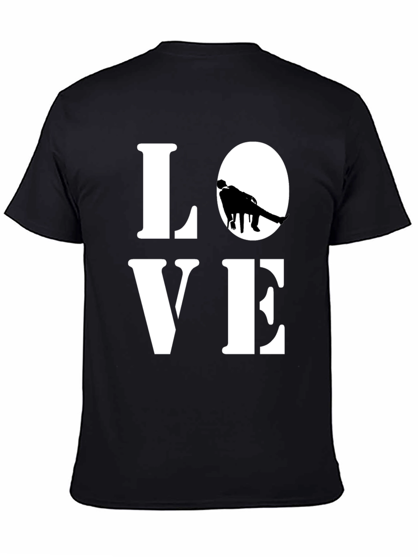 Love Graphic Print Black Casual T-Shirt
