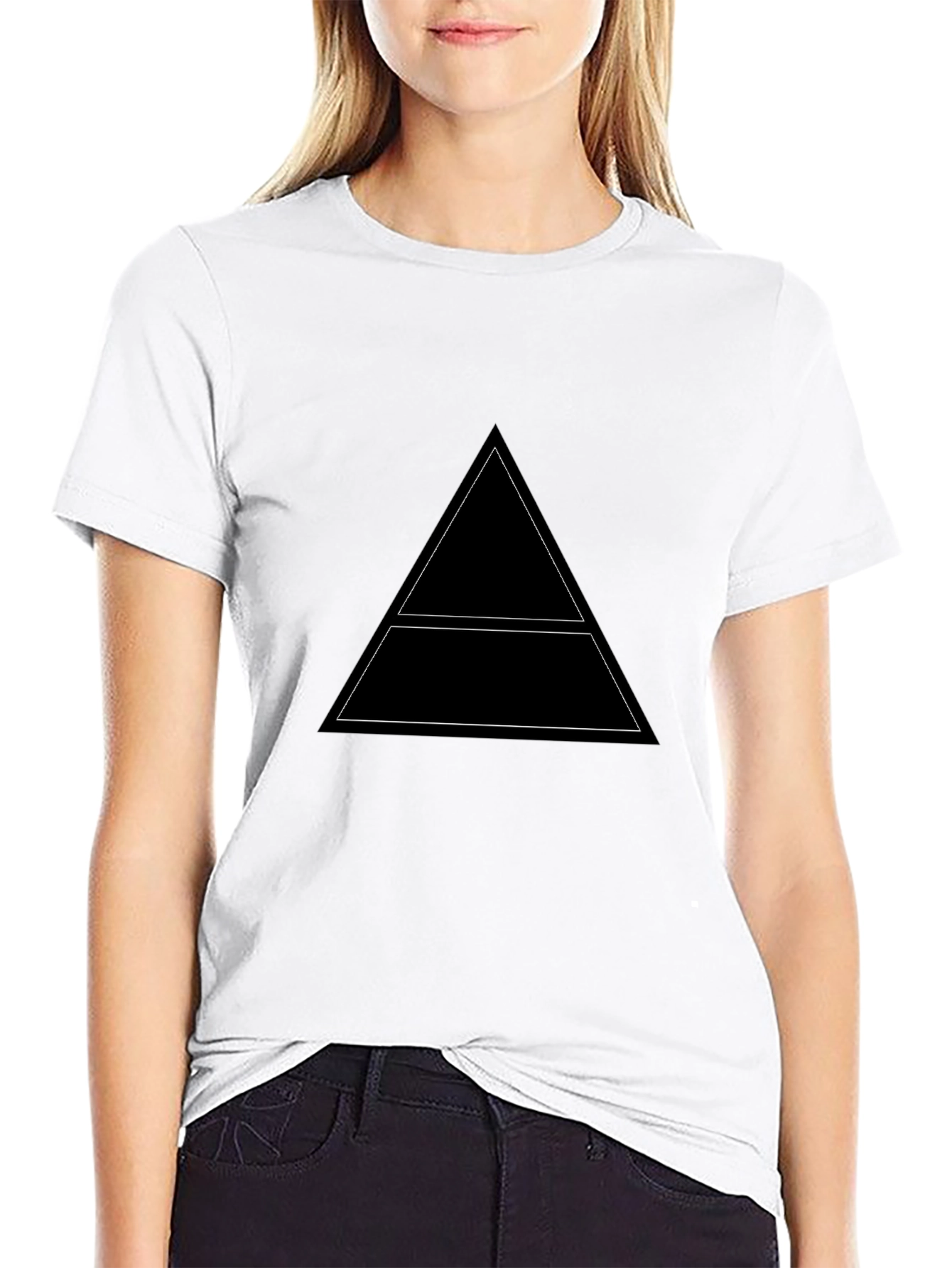Minimalist Geometric Black T-Shirt