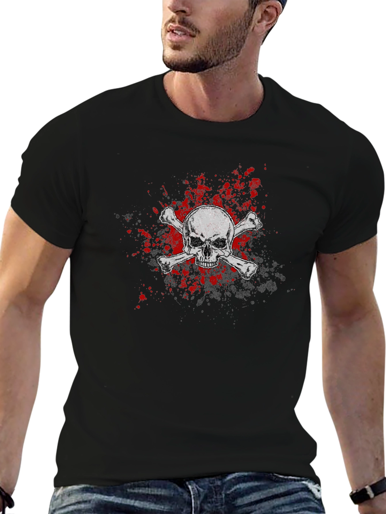 Skull & Crossbones T-Shirt - Black Graphic Tee