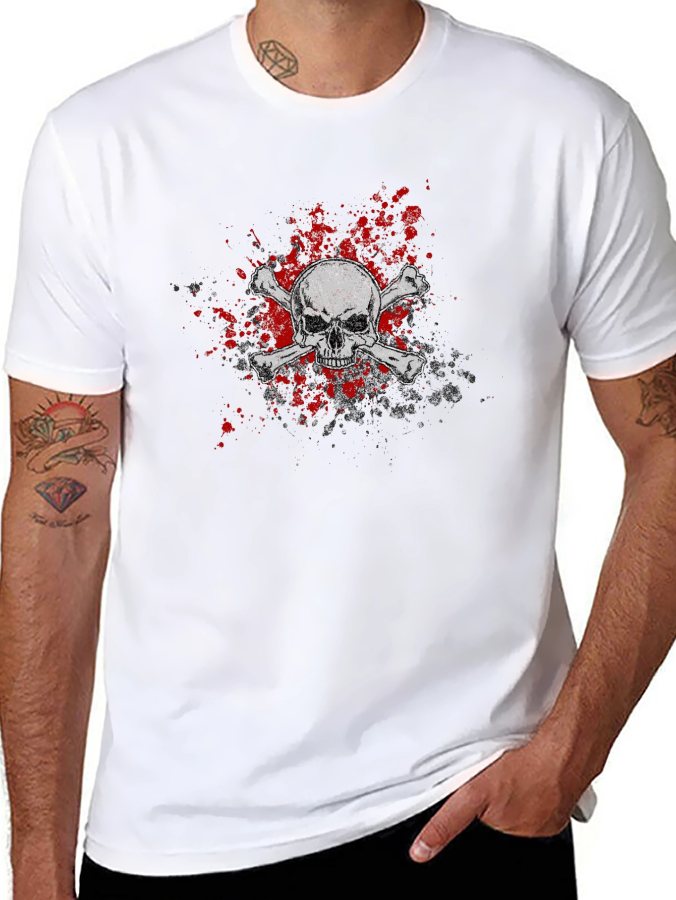 Skull & Crossbones T-Shirt - Black Graphic Tee