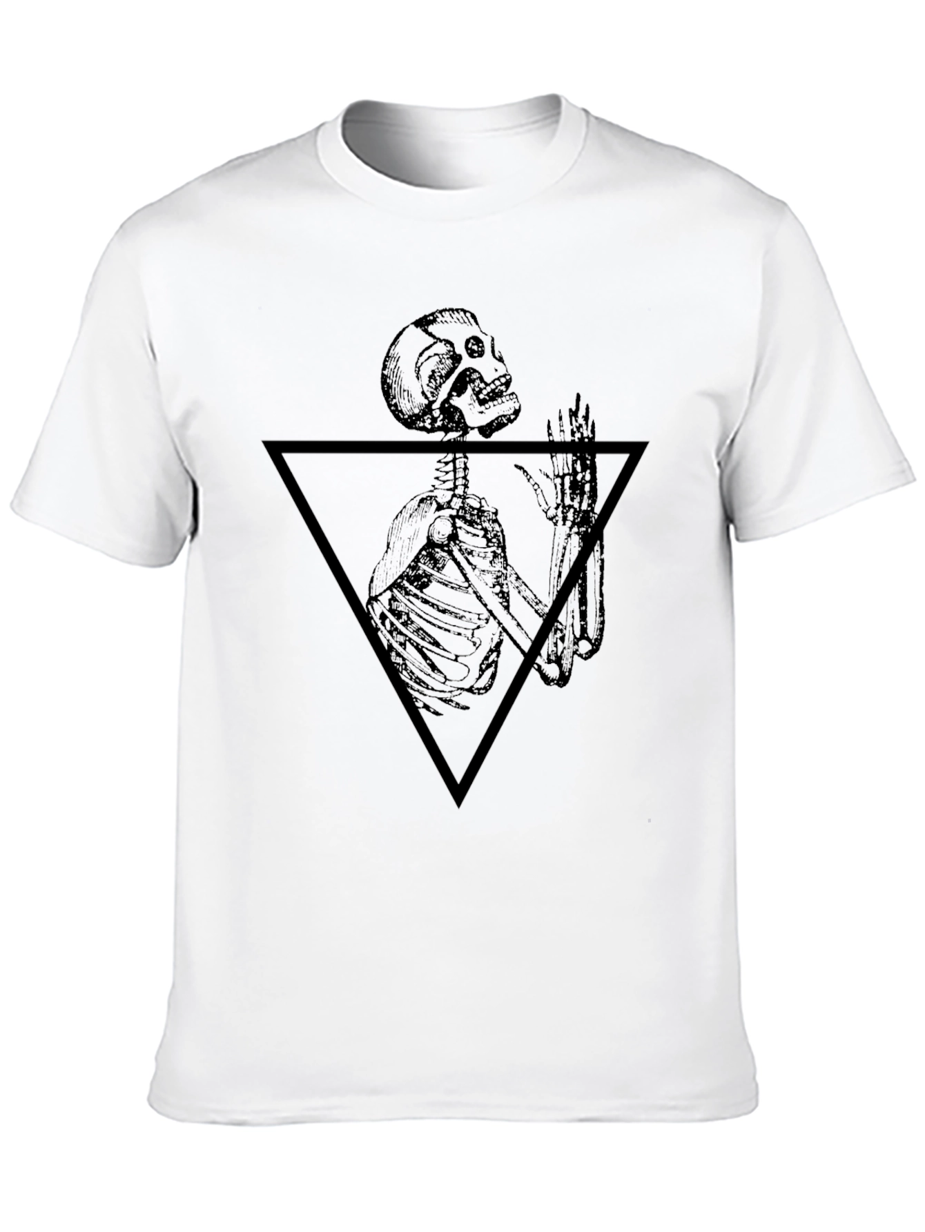 Skeleton Triangle Graphic Tee - Mens Black T-Shirt