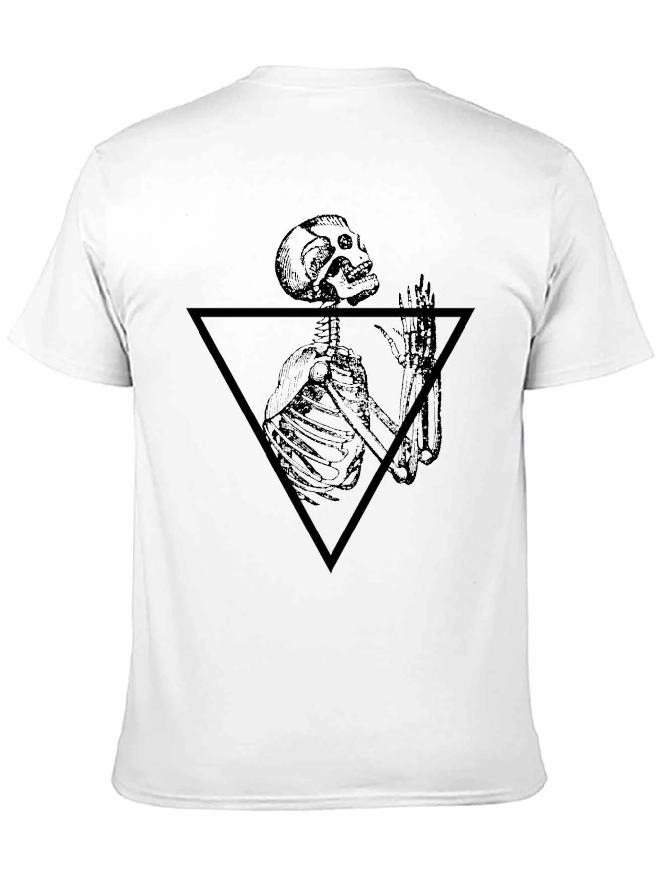 Skeleton Triangle Graphic Tee - Mens Black T-Shirt