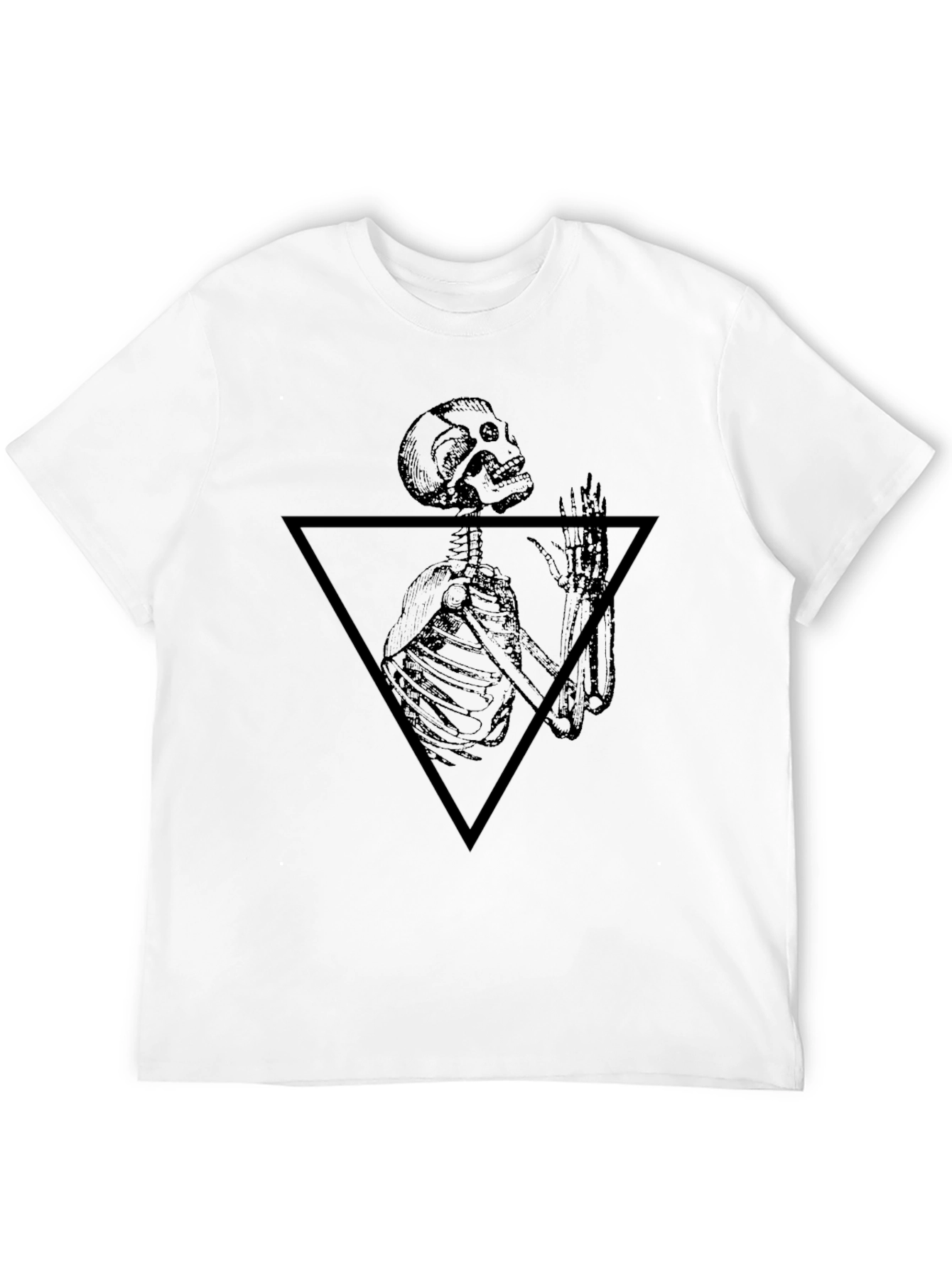 Skeleton Triangle Graphic Tee - Mens Black T-Shirt
