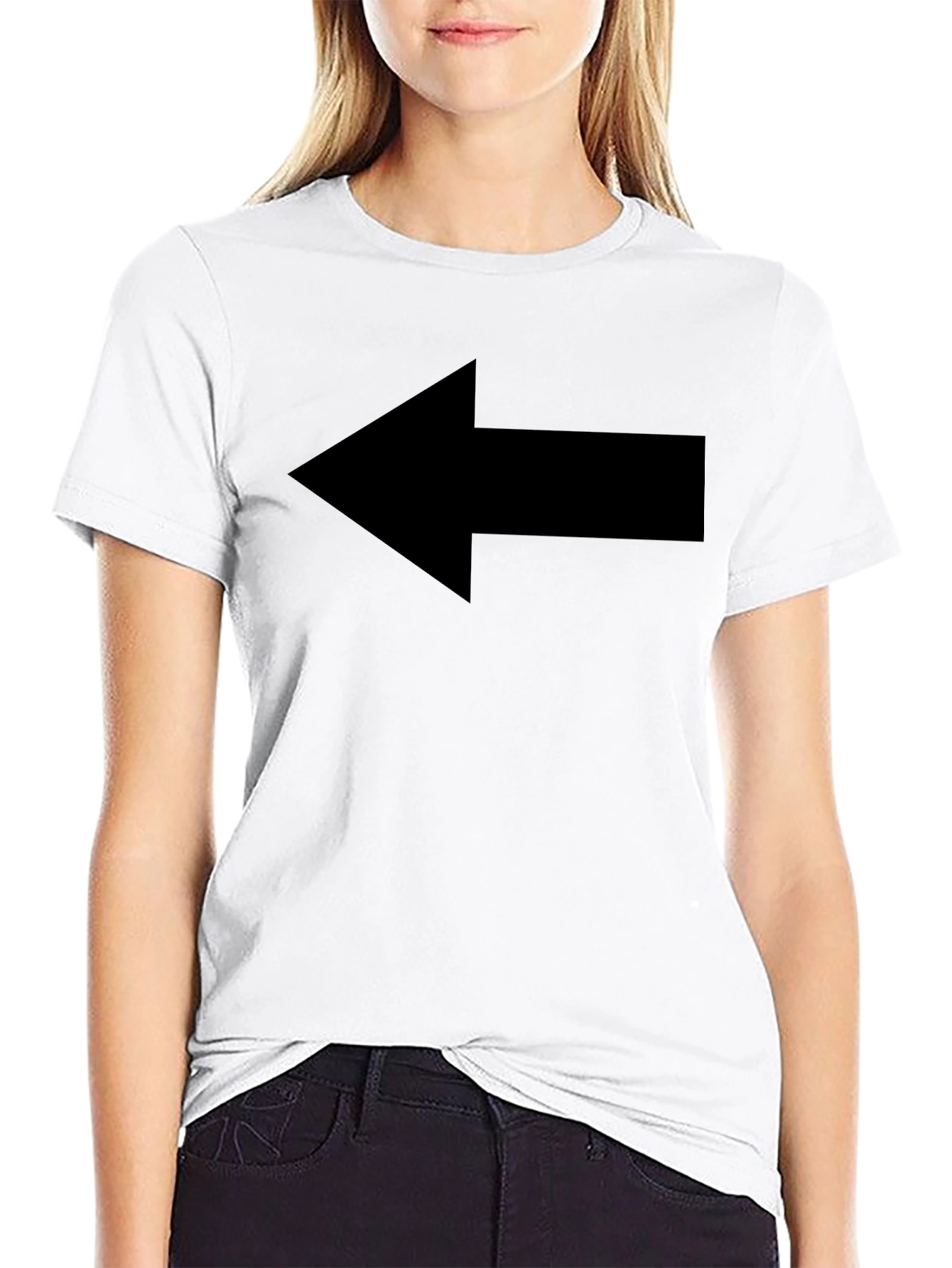 Arrow Graphic Tee - Black Cotton Blend