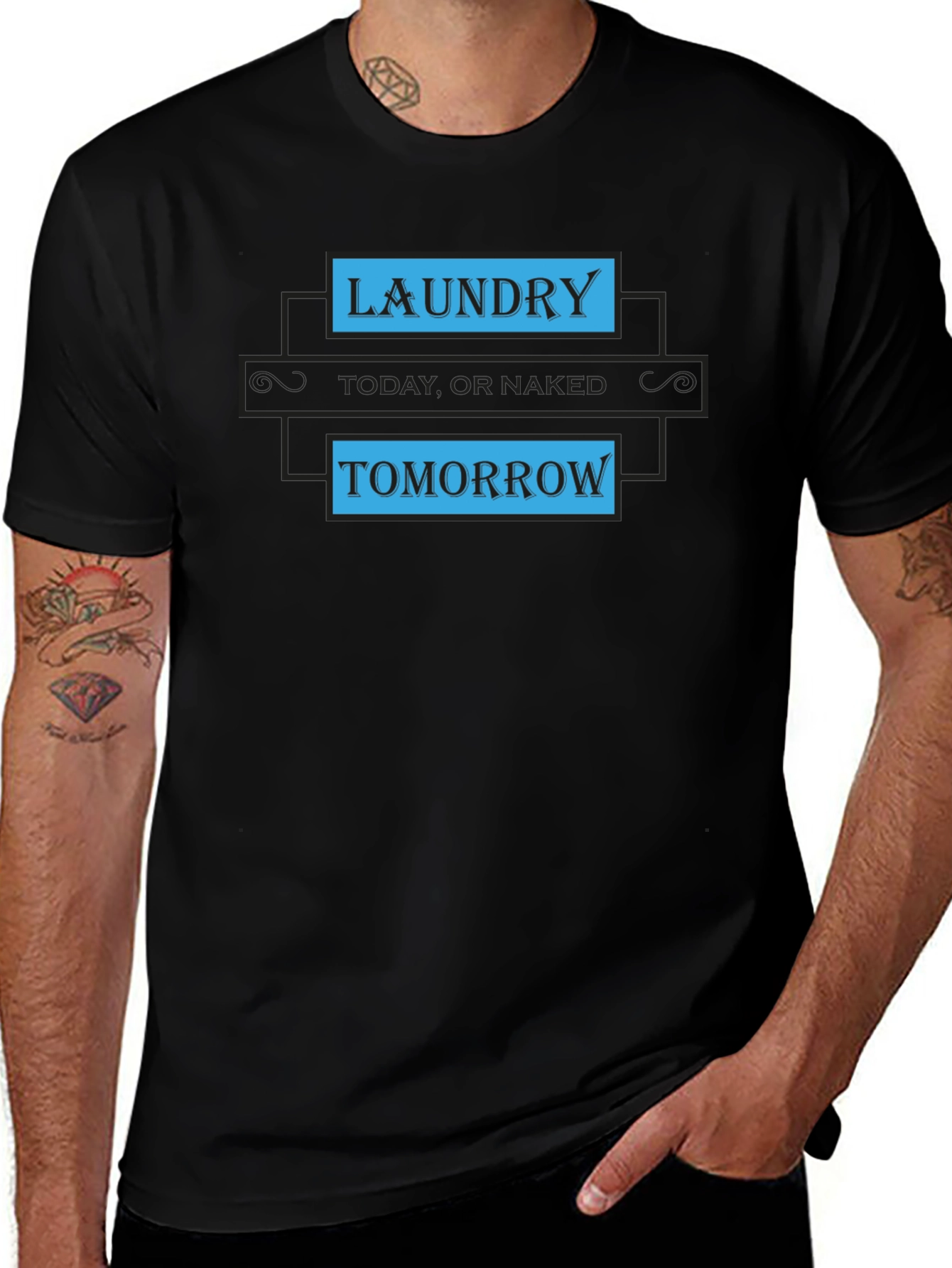 Laundry Today or Naked Tomorrow Graphic Tee